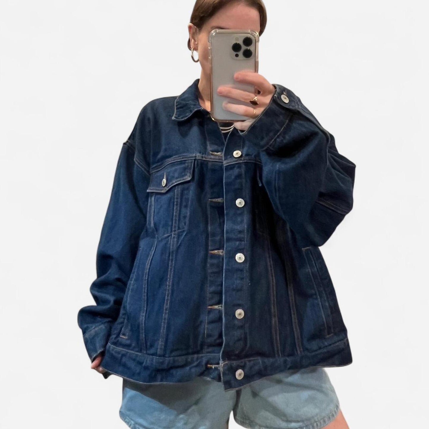 Vintage Y2K Arizona Jean Co Dark Wash Denim Jacket Oversized