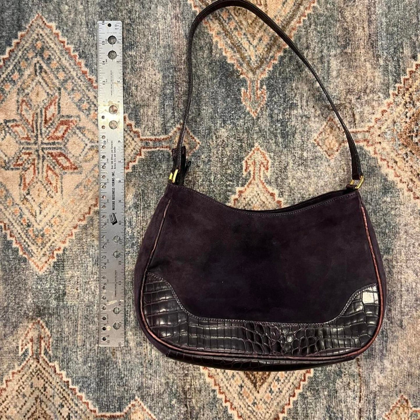 Vintage 90s Y2K Leather Baguette Bag Made in Italy