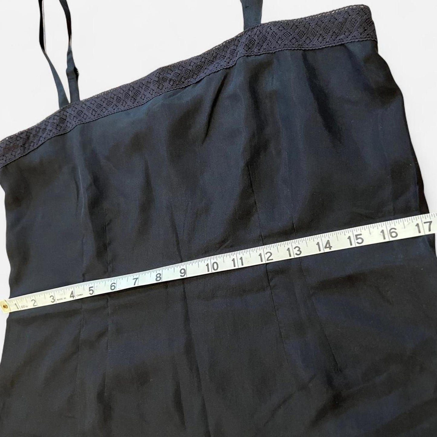 Vintage Black Silk Cami Top