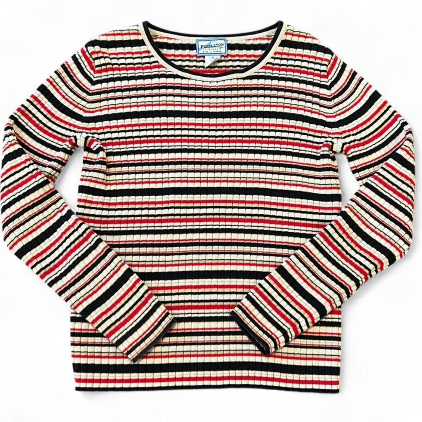 Vintage Pendleton striped rib knit sweater top