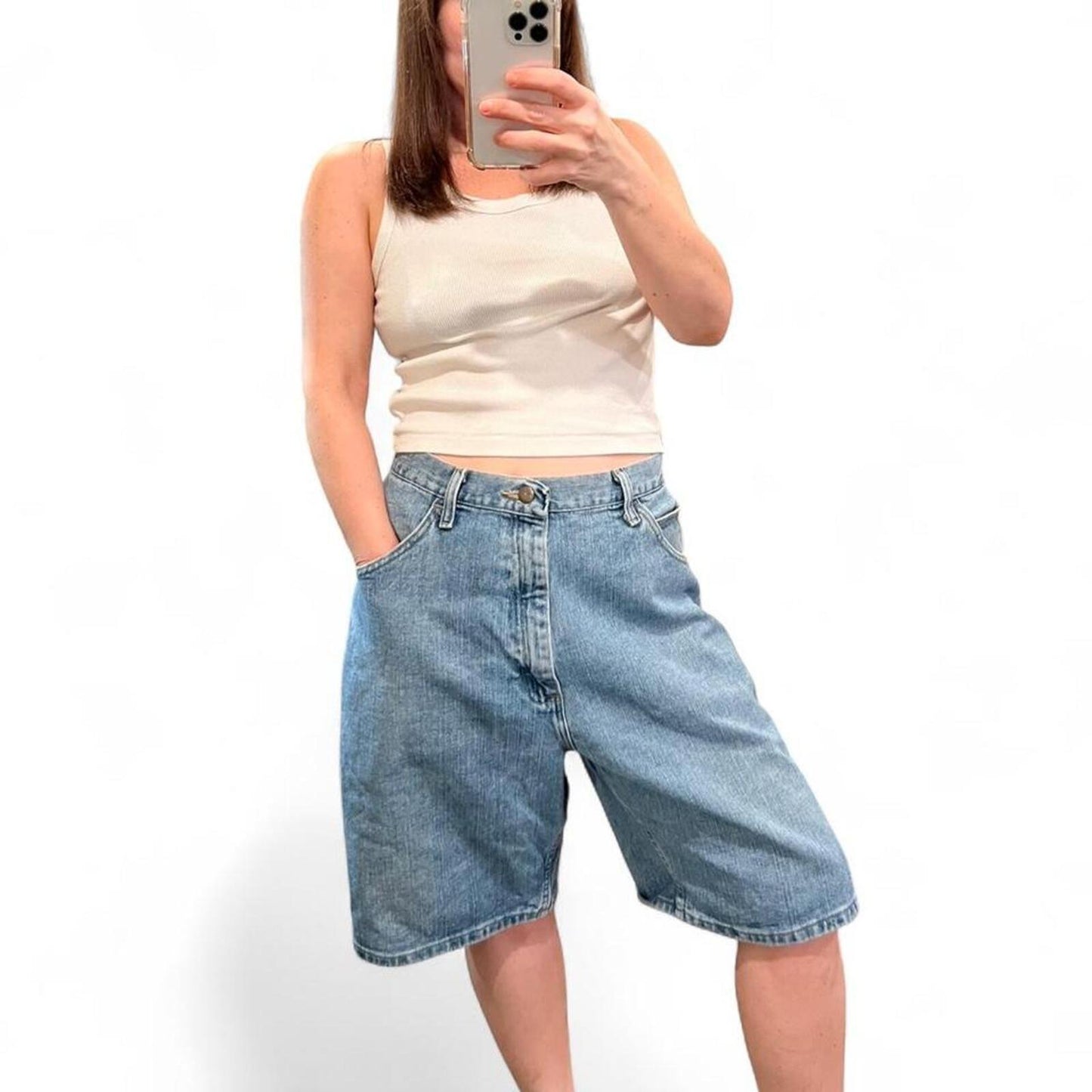 Vintage Wrangler Baggy Denim Shorts 90s Loose Fit