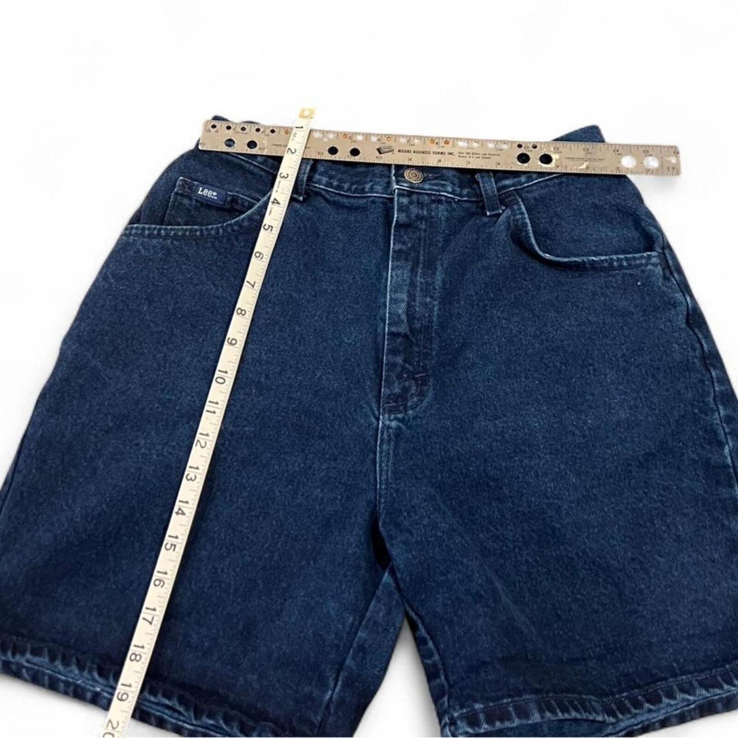 Vintage Lee Dark Wash Denim Shorts High Waisted 90s Baggy