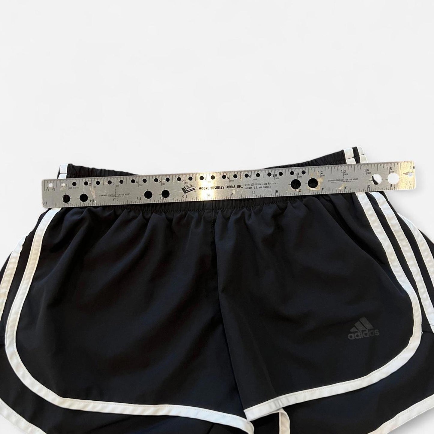 Y2K Adidas Black Shorts Athletic Dolphin Hem