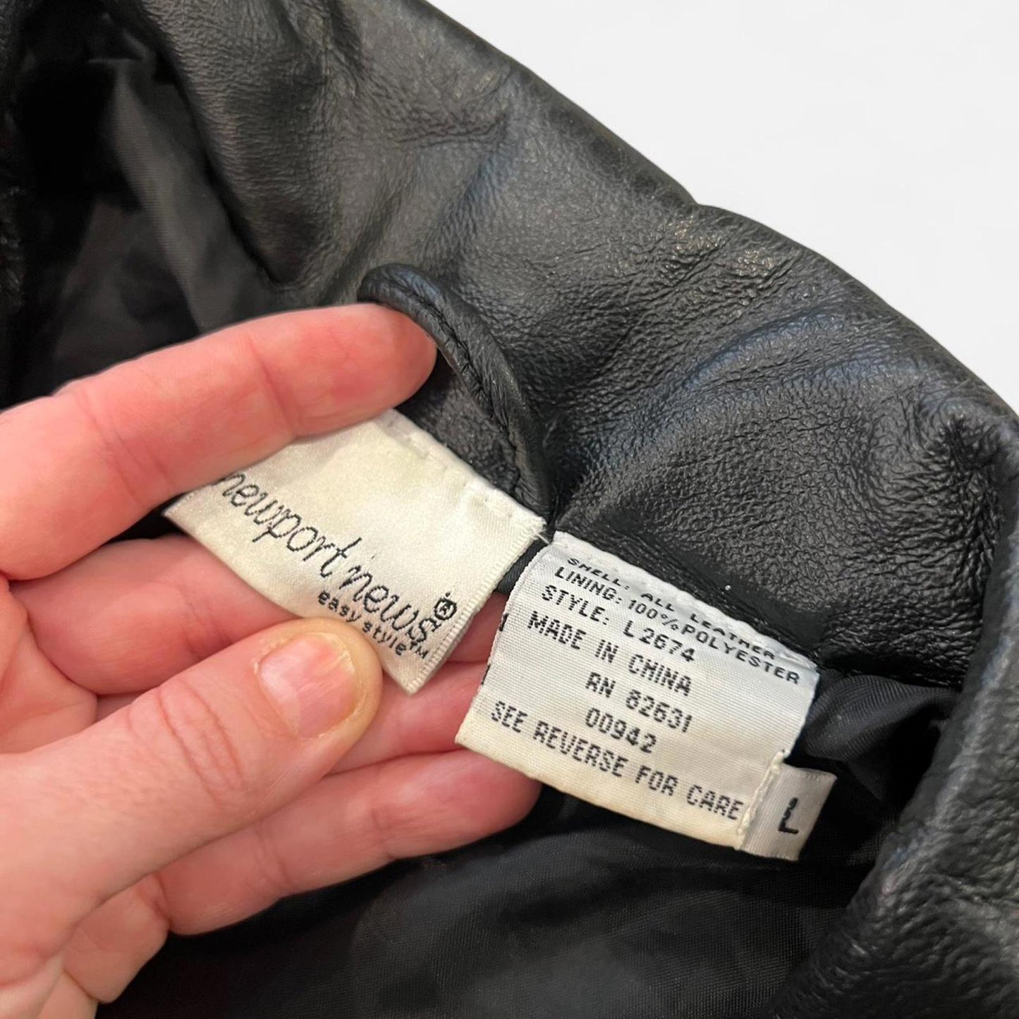 Vintage 90’s Black Leather Trench Coat Minimal Midi Jacket L