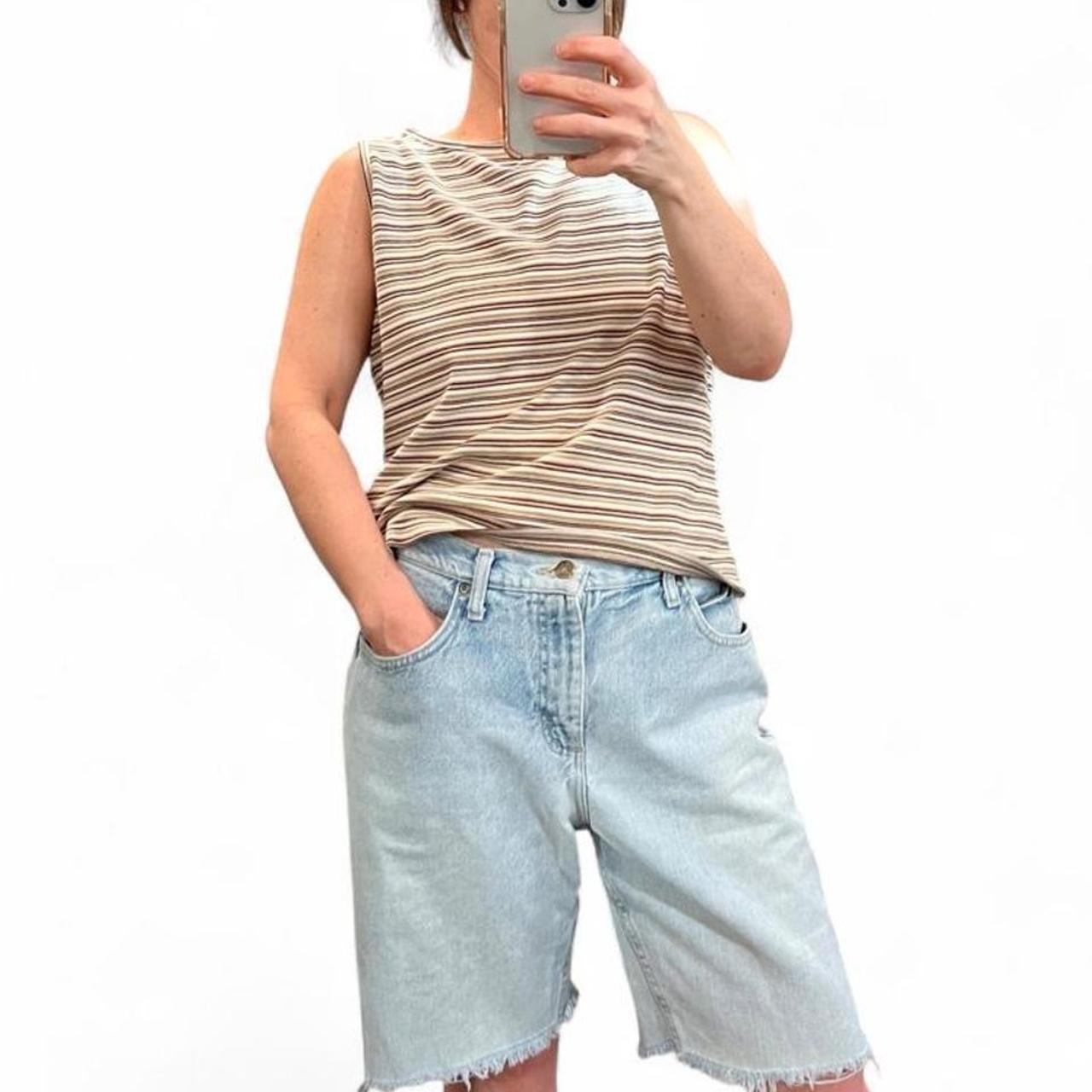 Vintage Riders by Lee Light Wash Denim Jorts Relaxed Long Jean Shorts Y2K