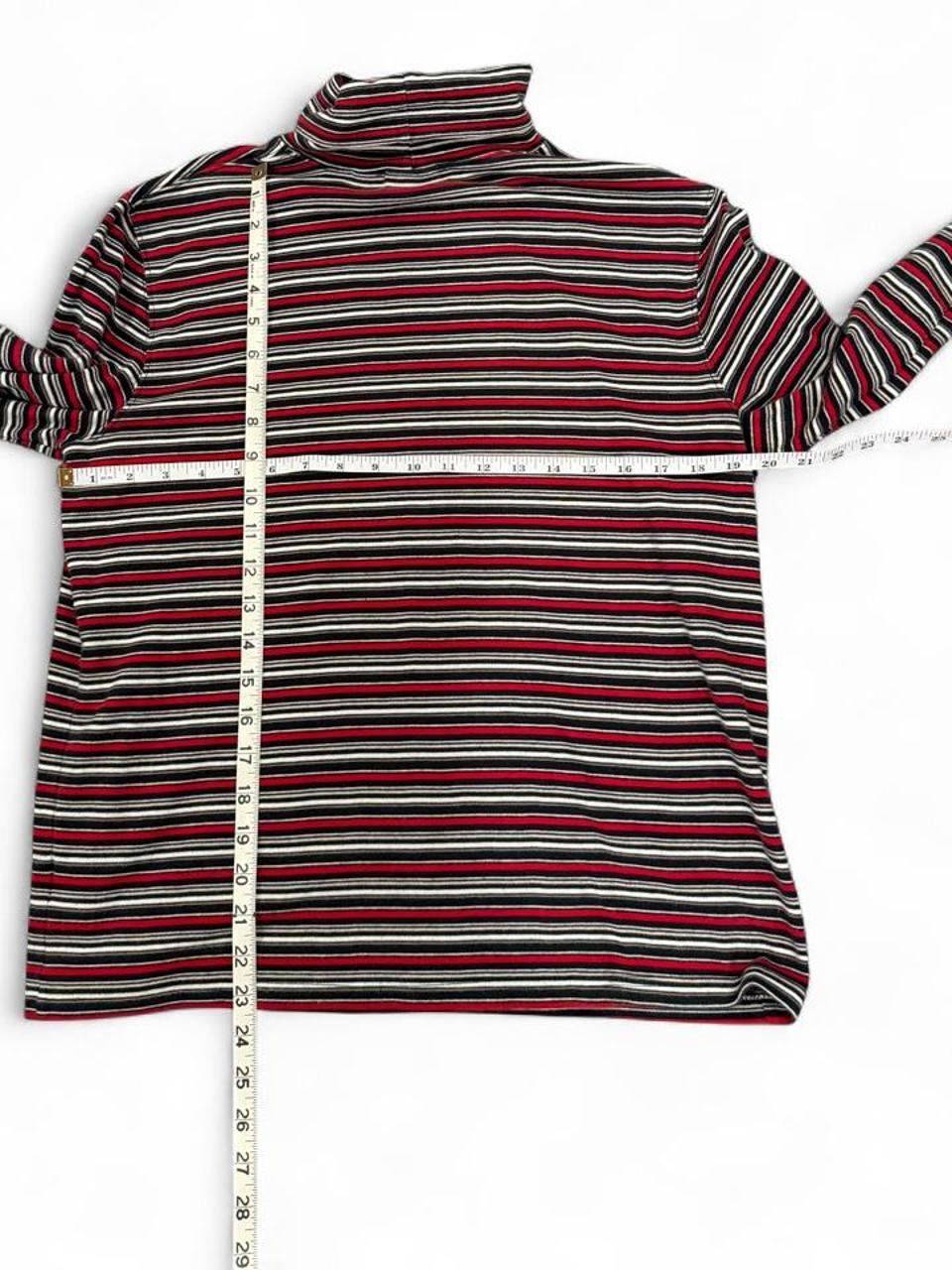 Vintage 90s Striped Mock Neck Long Sleeve