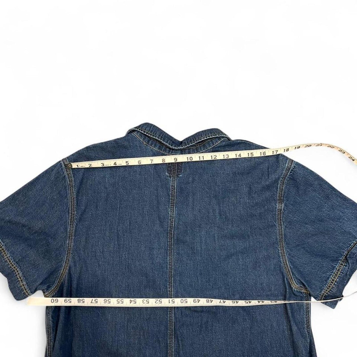 Vintage Lee Denim Button Up Dress Workwear Style