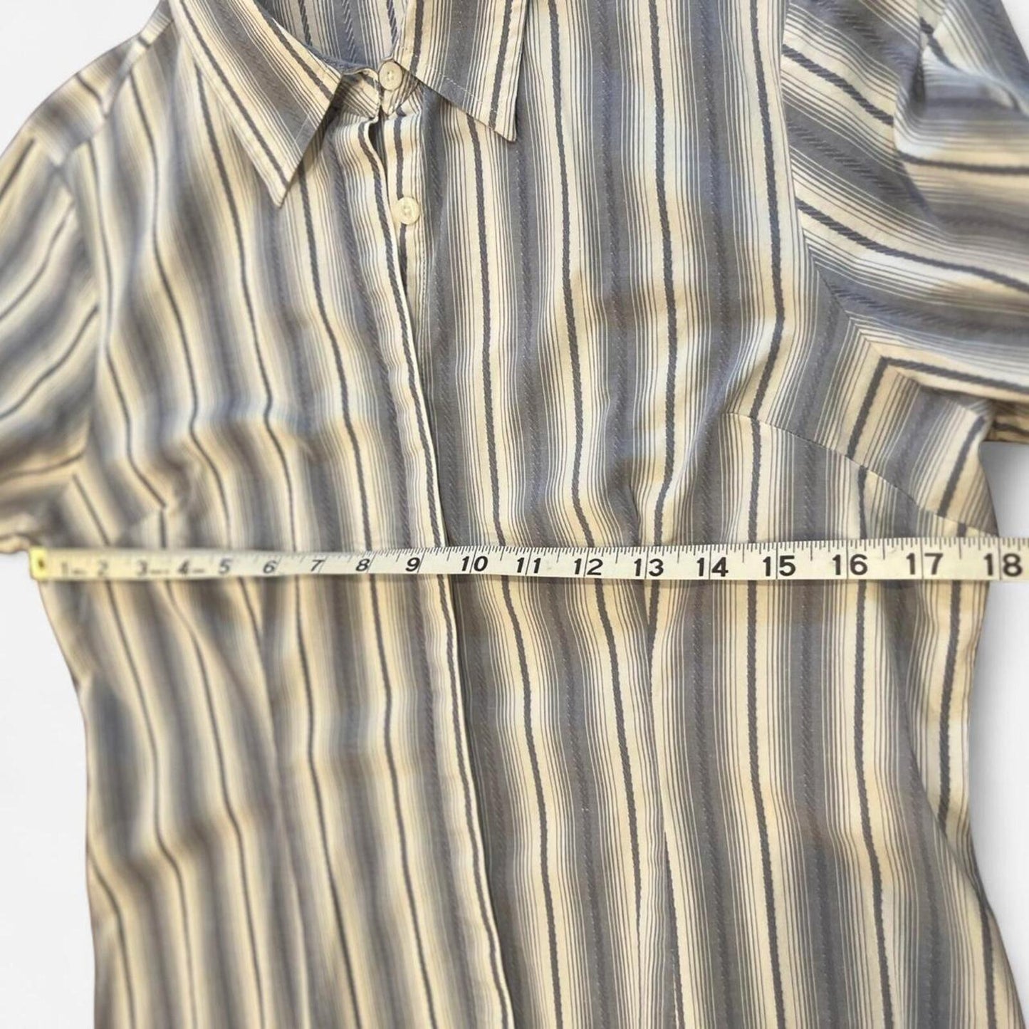 Y2K Striped Fitted Button Up Shirt