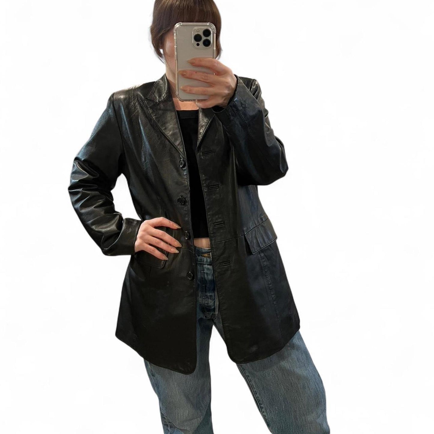 Vintage Black Leather Jacket