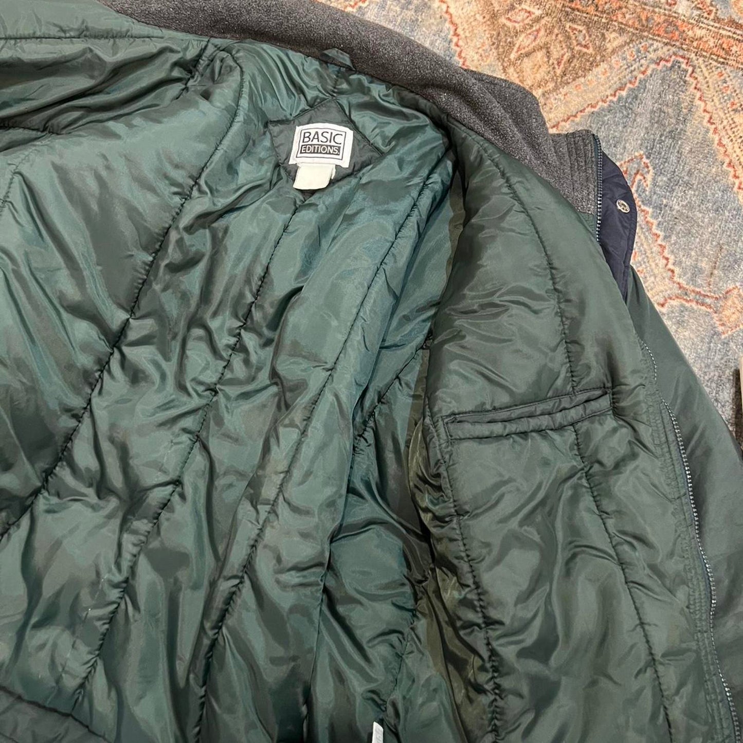 Vintage 90’s Forest Green Bomber Puffer Jacket