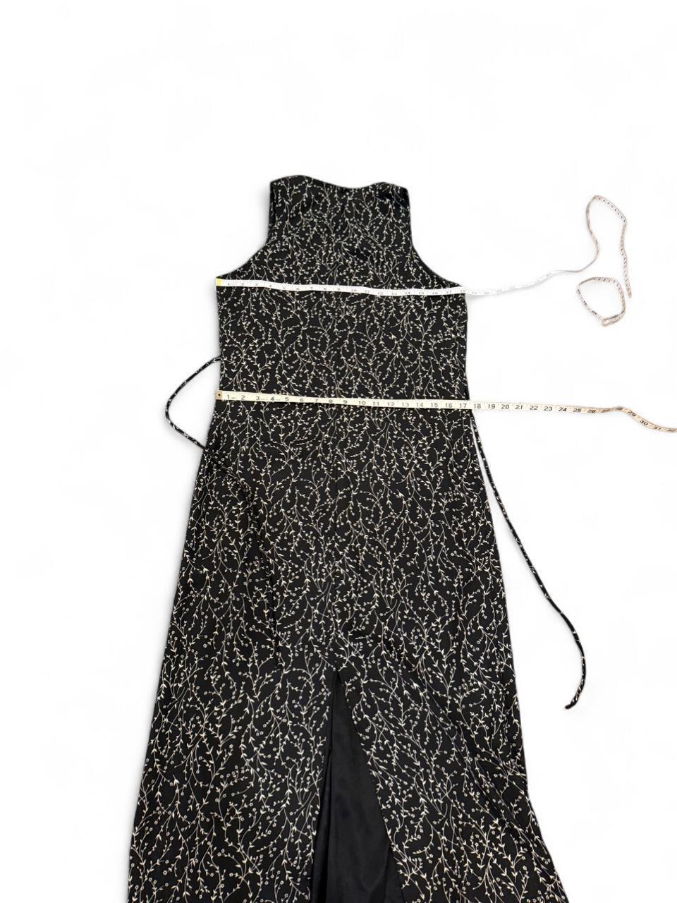 Vintage City Triangles Black Floral Maxi Dress