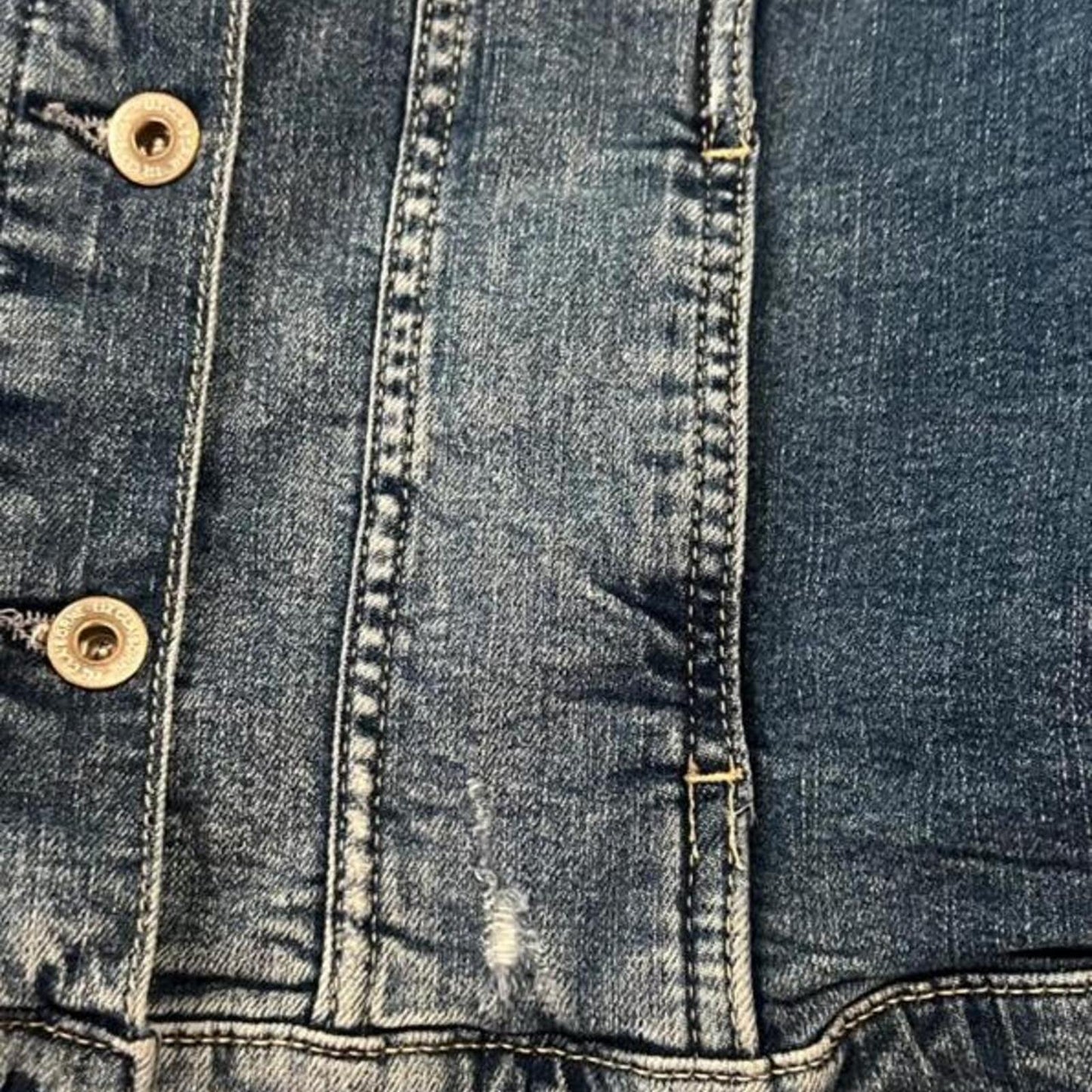Vintage Y2K Denim Jacket Oversized Blue Jean Jacket Grunge Casual