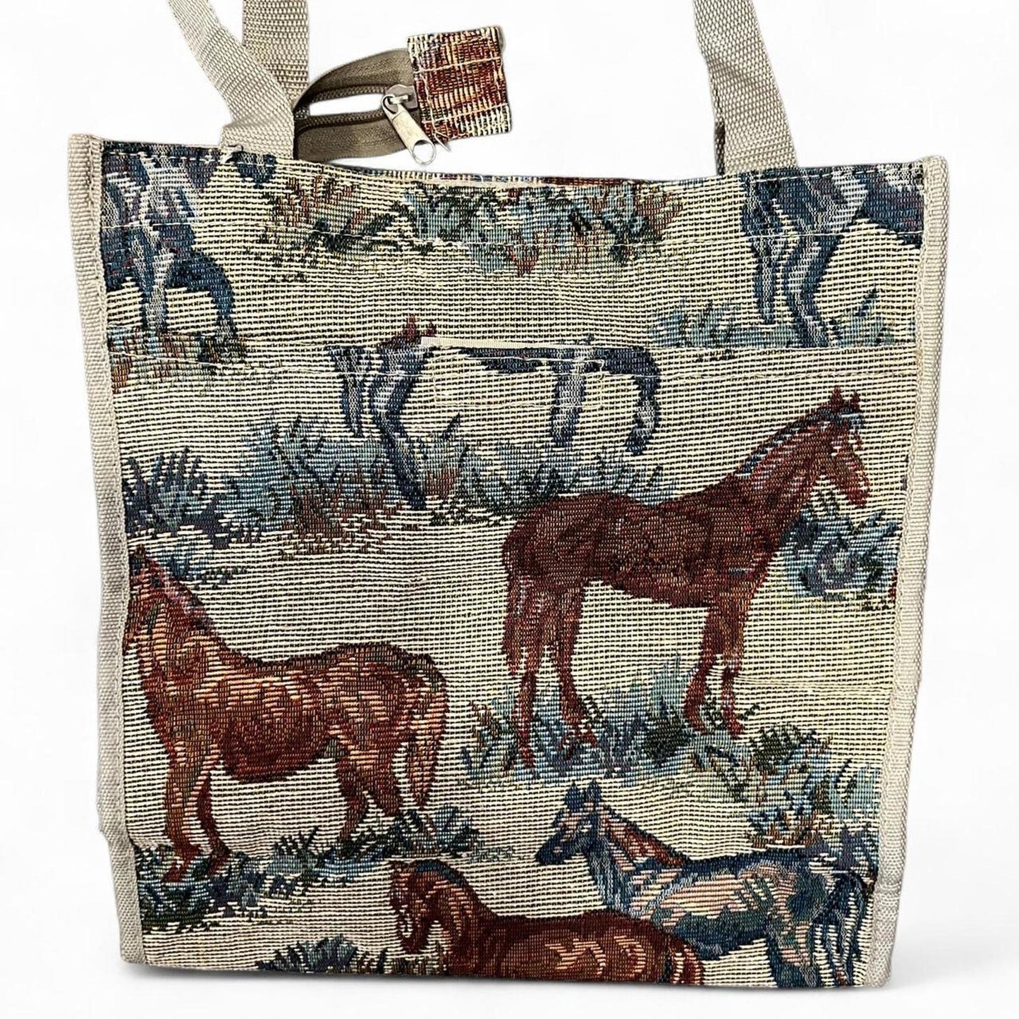 Vintage Horse TapestryTote Bag Western Equestrian
