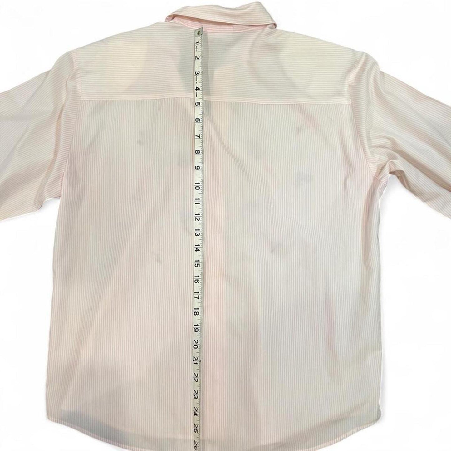 Vintage Y2K Pink Pinstripe Embroidered Floral Button Up