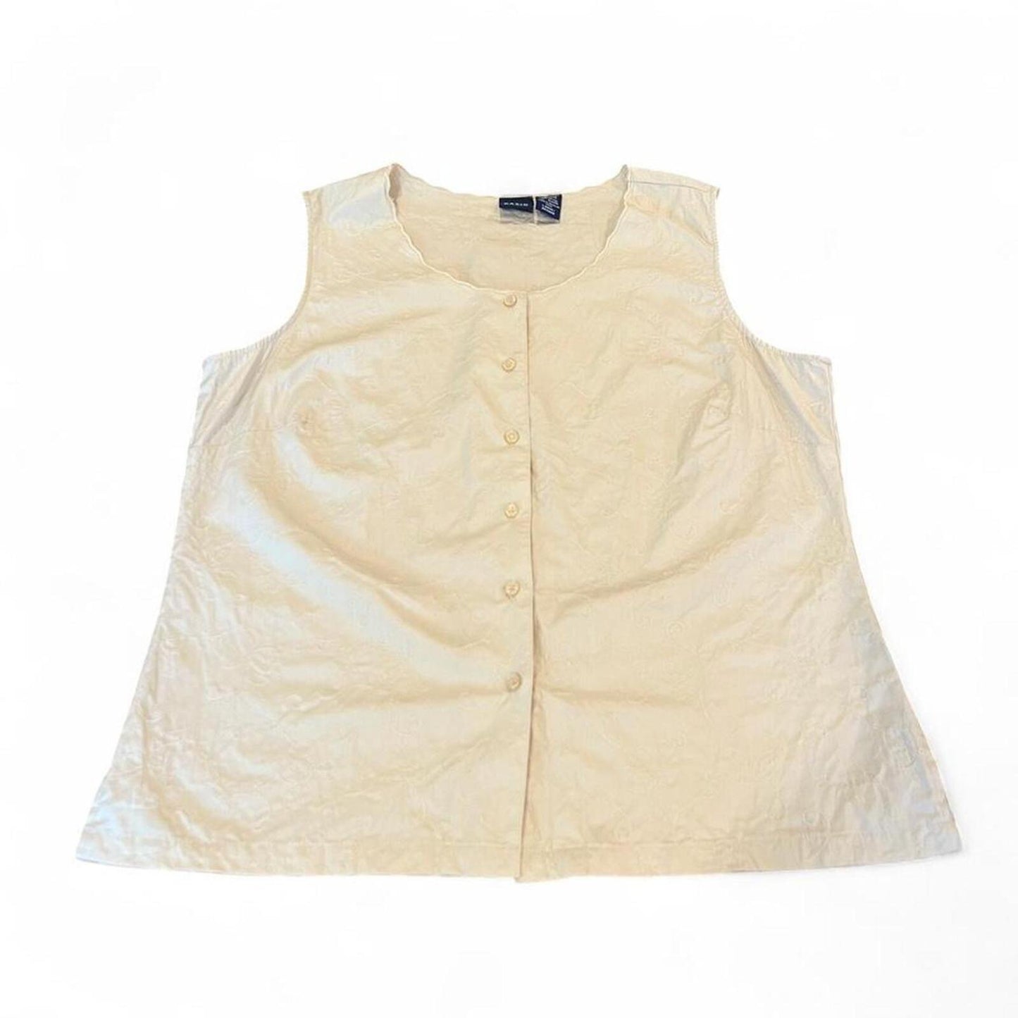 Vintage 90’s Embroidered Cotton Tank