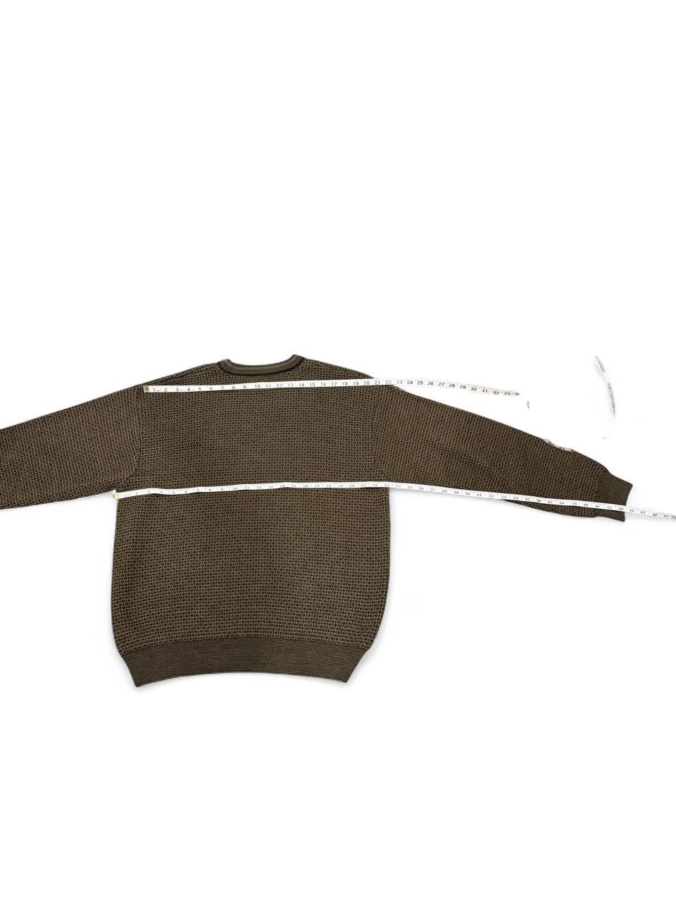 Vintage 90s Brown Micro Knit Oversized Sweater