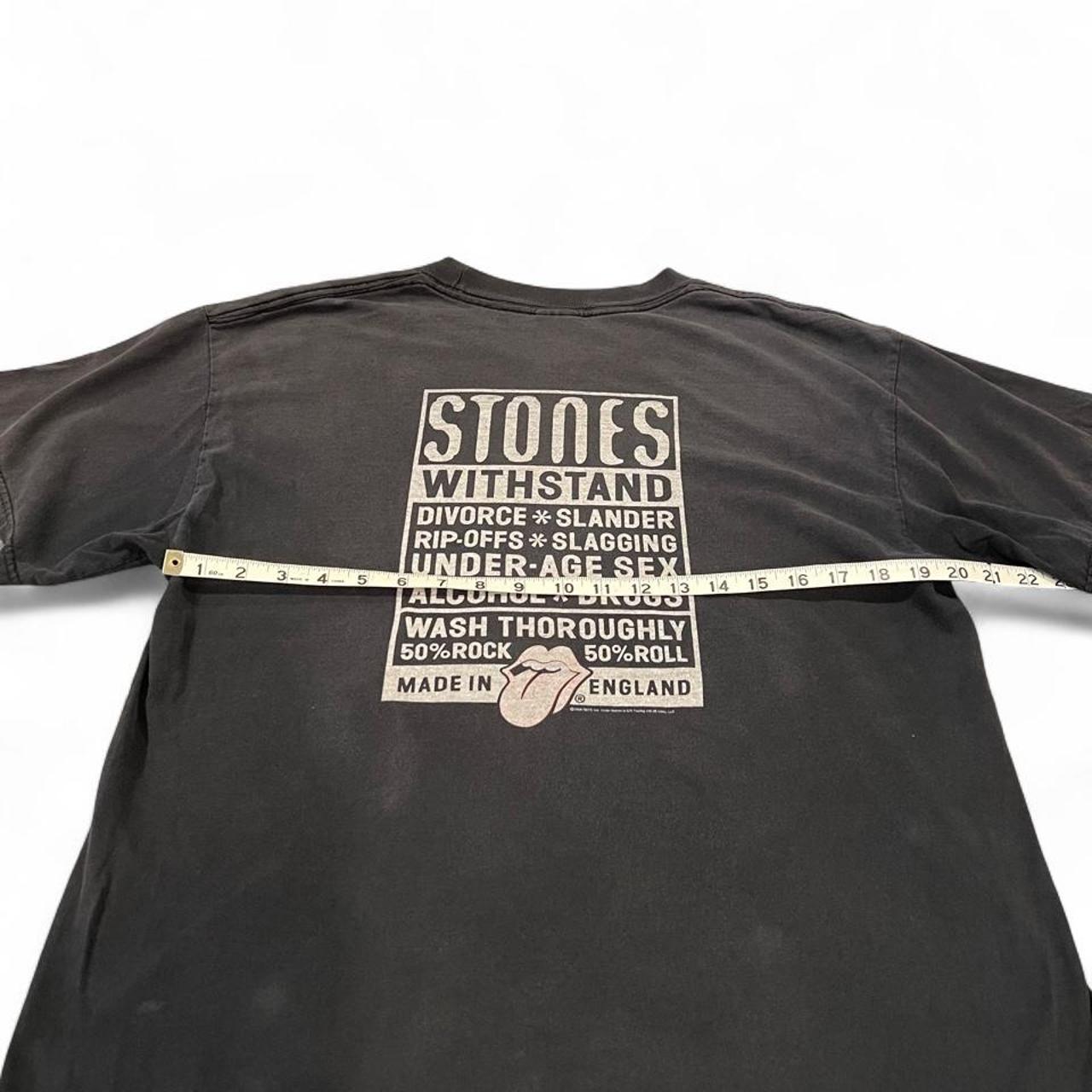 Vintage Y2K Rolling Stones Band Tee Black Faded Graphic T Shirt