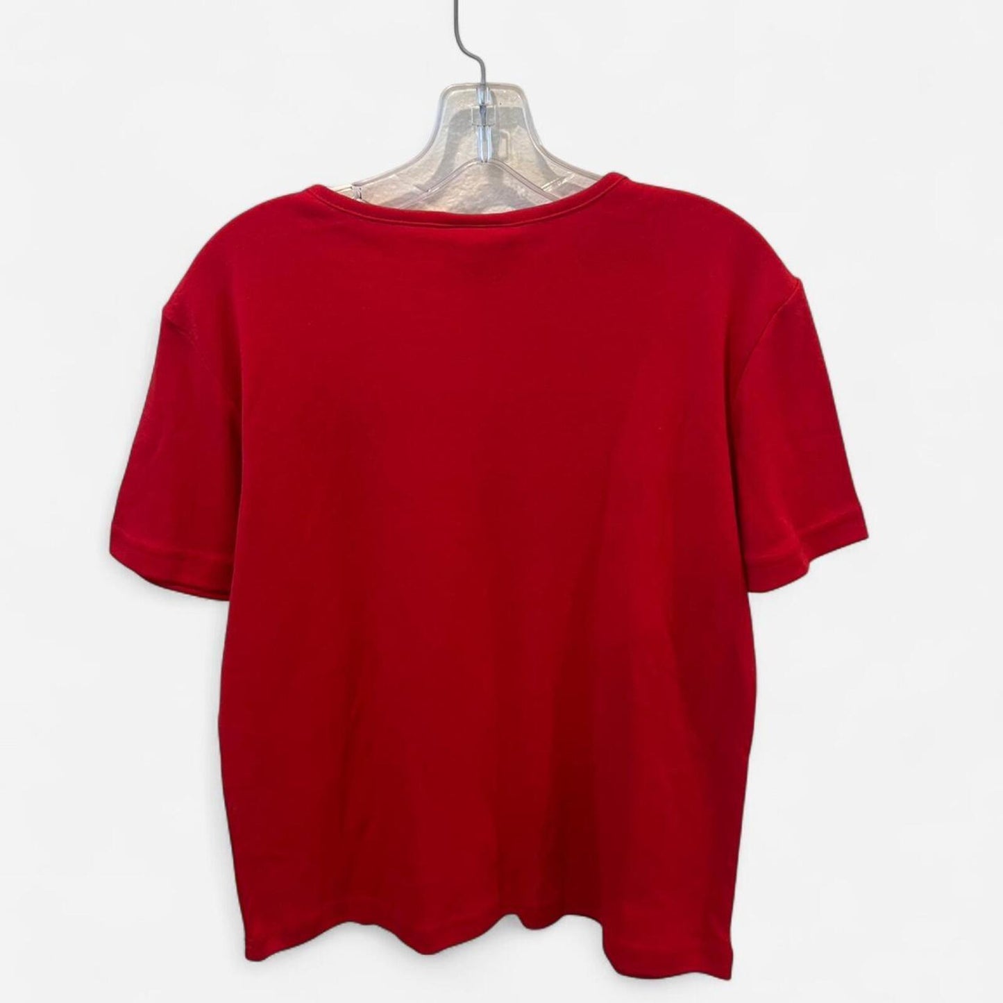 Vintage Y2K Red Baby Tee Floral Embroidered