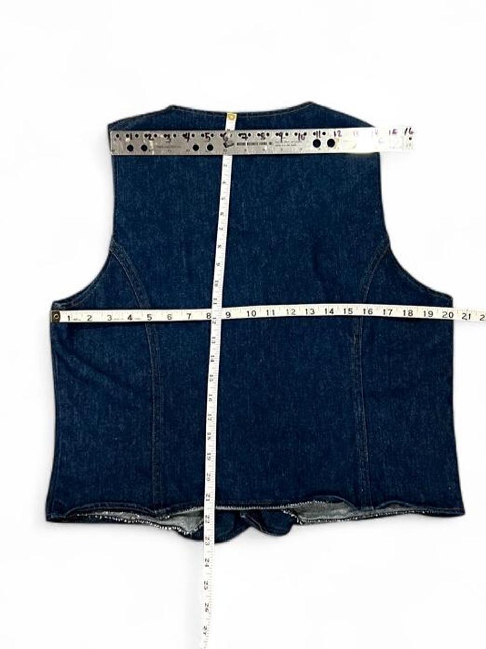 Vintage 90s Dark Wash Denim Vest Top
