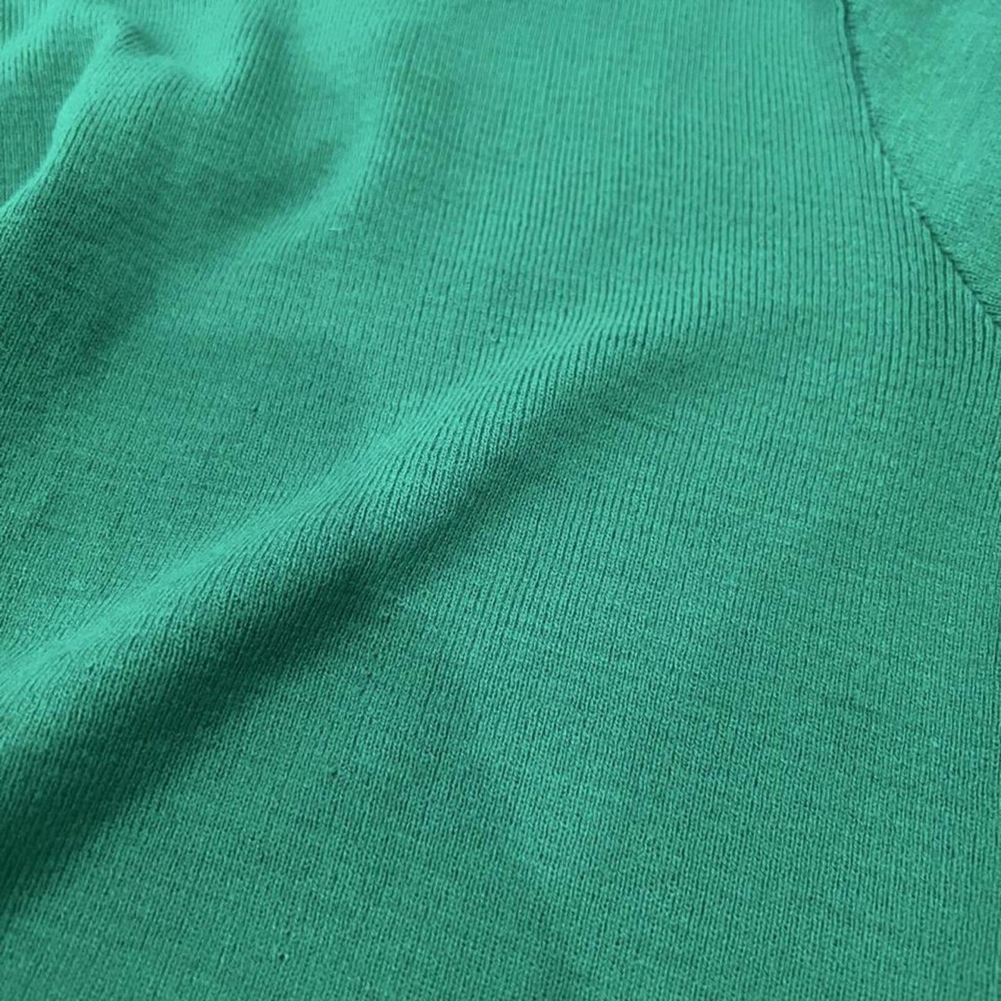 Vintage Ireland V-Neck Sweater Made in Ireland Green Crest Knit