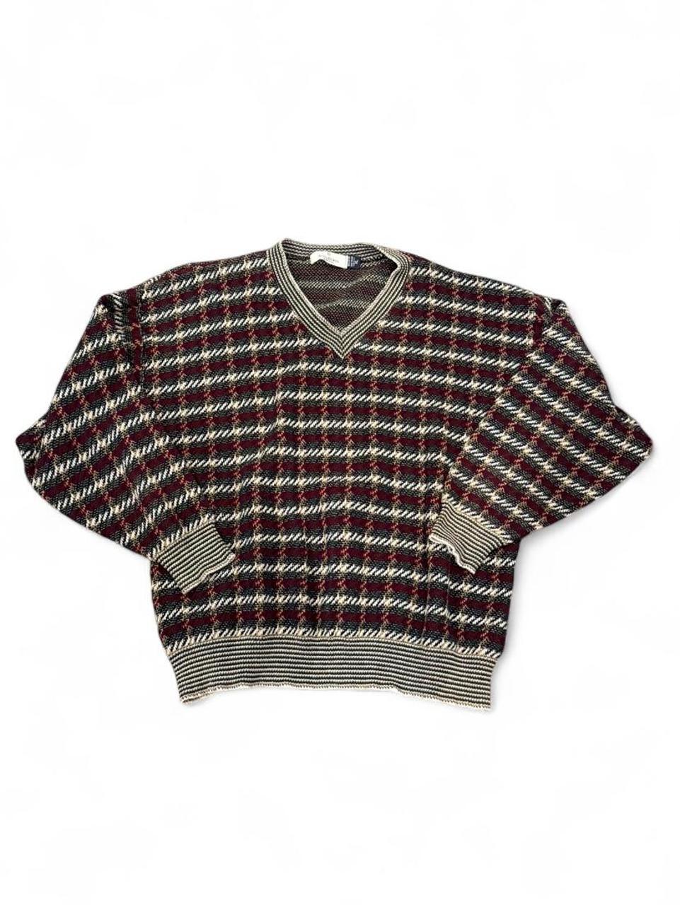 Vintage Bill Blass 90s Oversized V-Neck Sweater