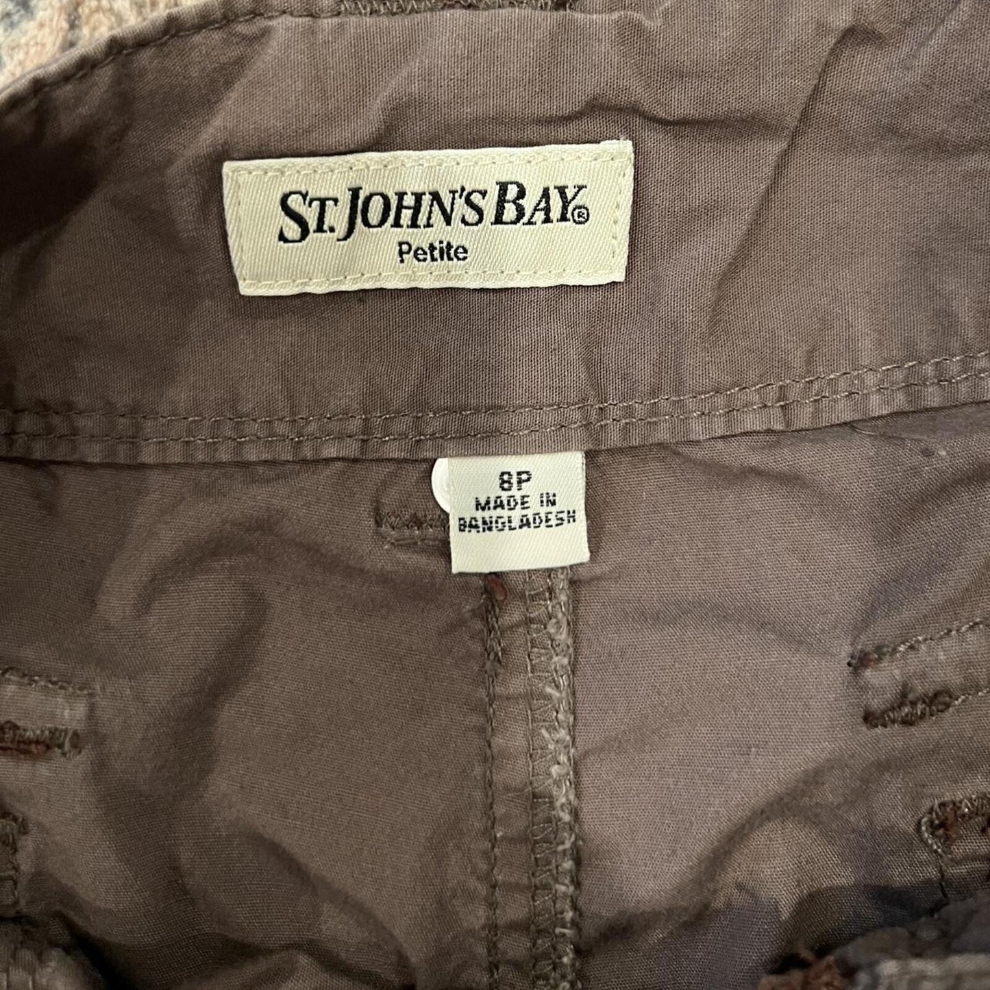 Y2K Brown Cargo Capri Pants