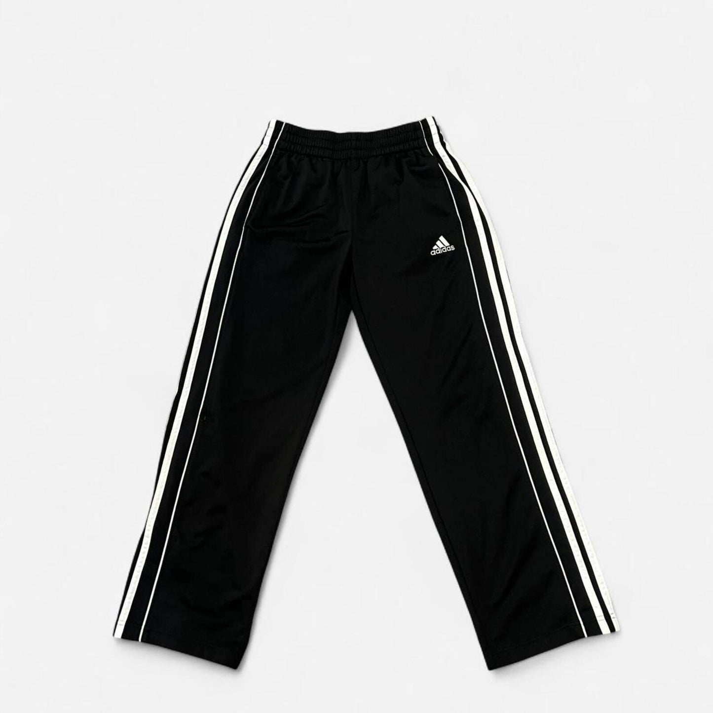 Adidas Y2K 3 Stripe Track Pants Black Cropped Fit