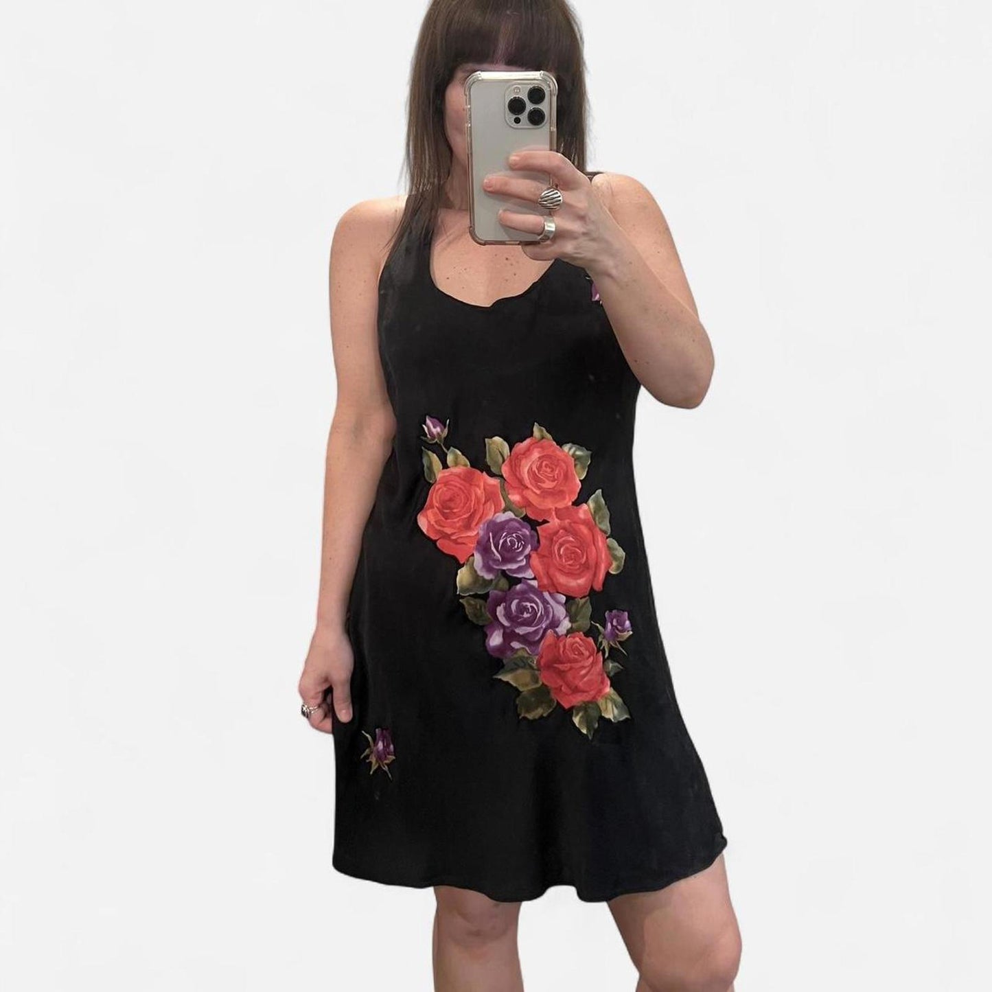 Vintage Y2K Victoria’s Secret Silk Floral Slip Dress