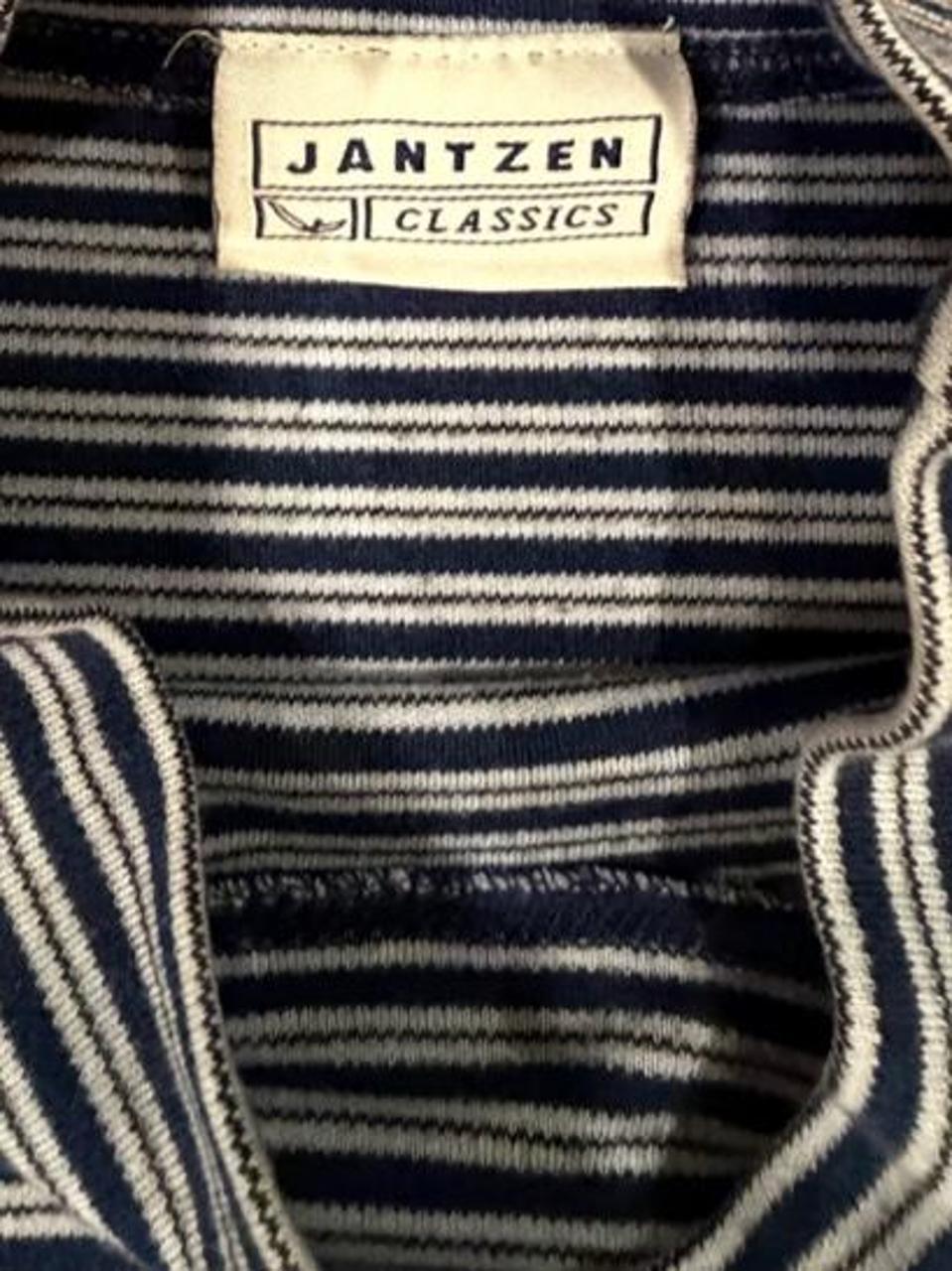 Vintage Janzen Striped Mock Neck Long Sleeve