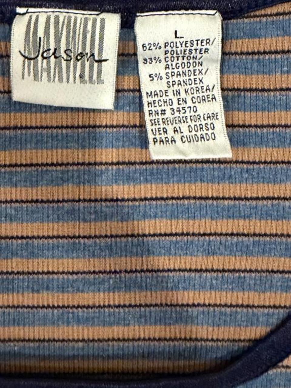 Vintage 90s Striped Long Sleeve Top