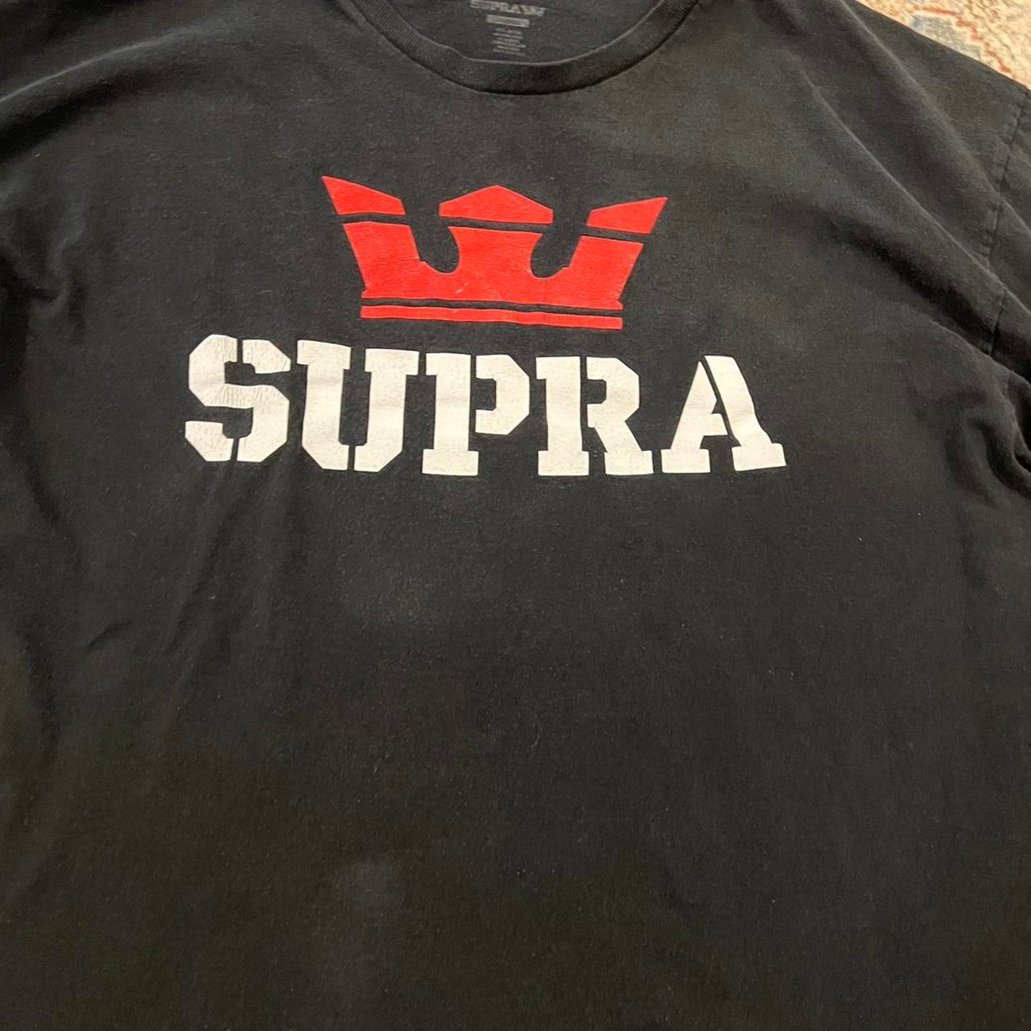 Supra Logo Graphic Tee Black Streetwear Skate T-Shirt