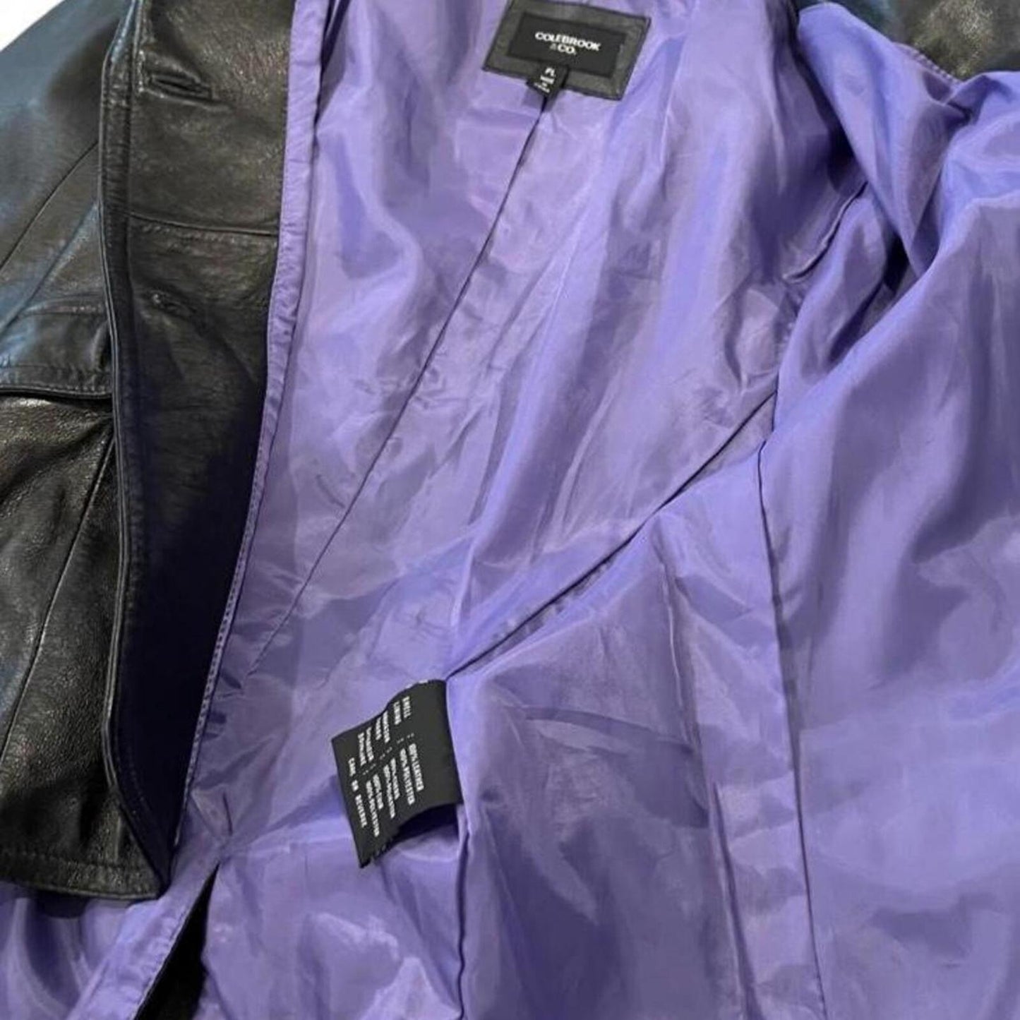 Vintage 90s Black Leather Blazer Jacket Minimalist Y2K Grunge