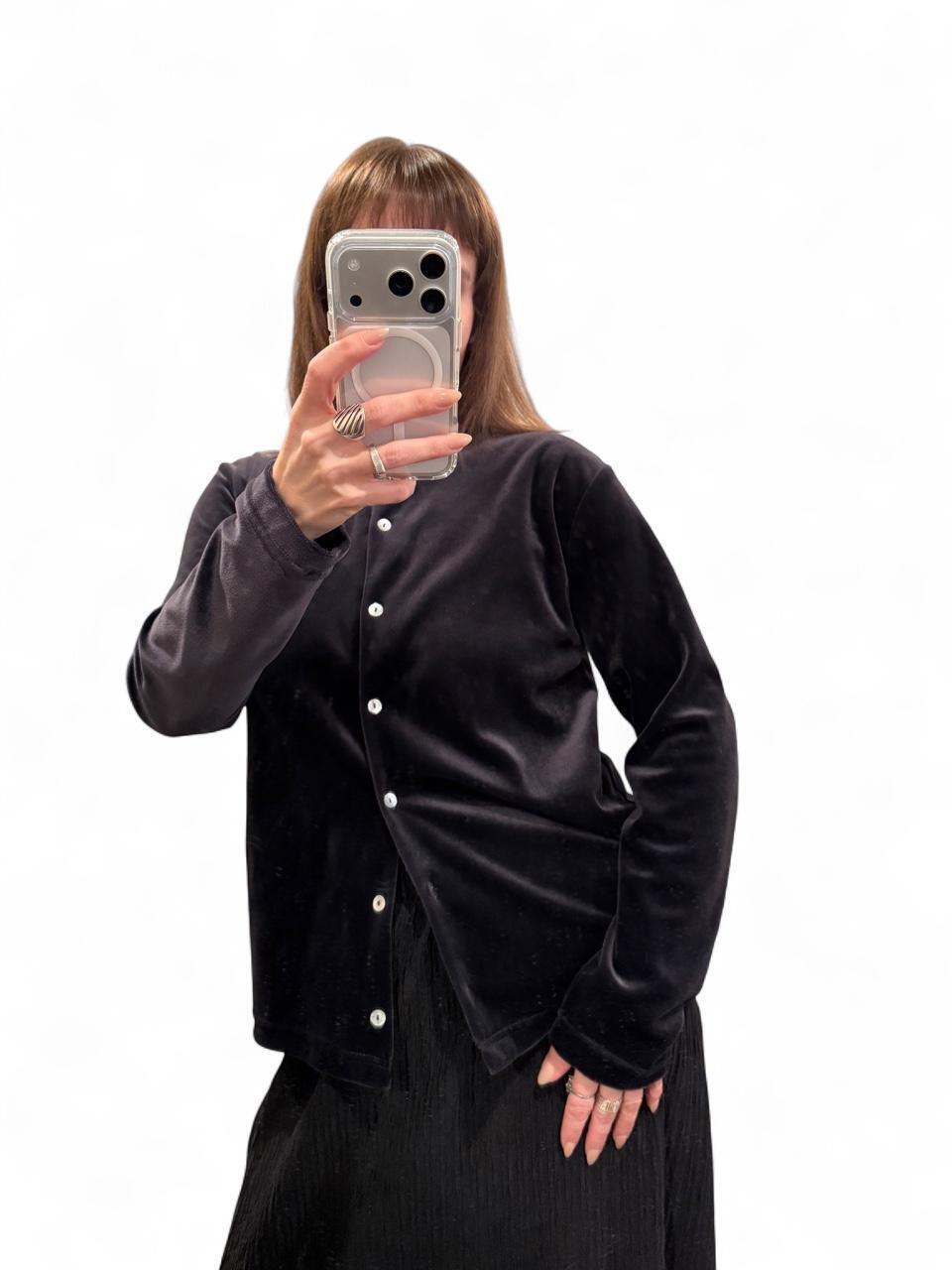 Vintage 90’s Black Velvet Cardigan