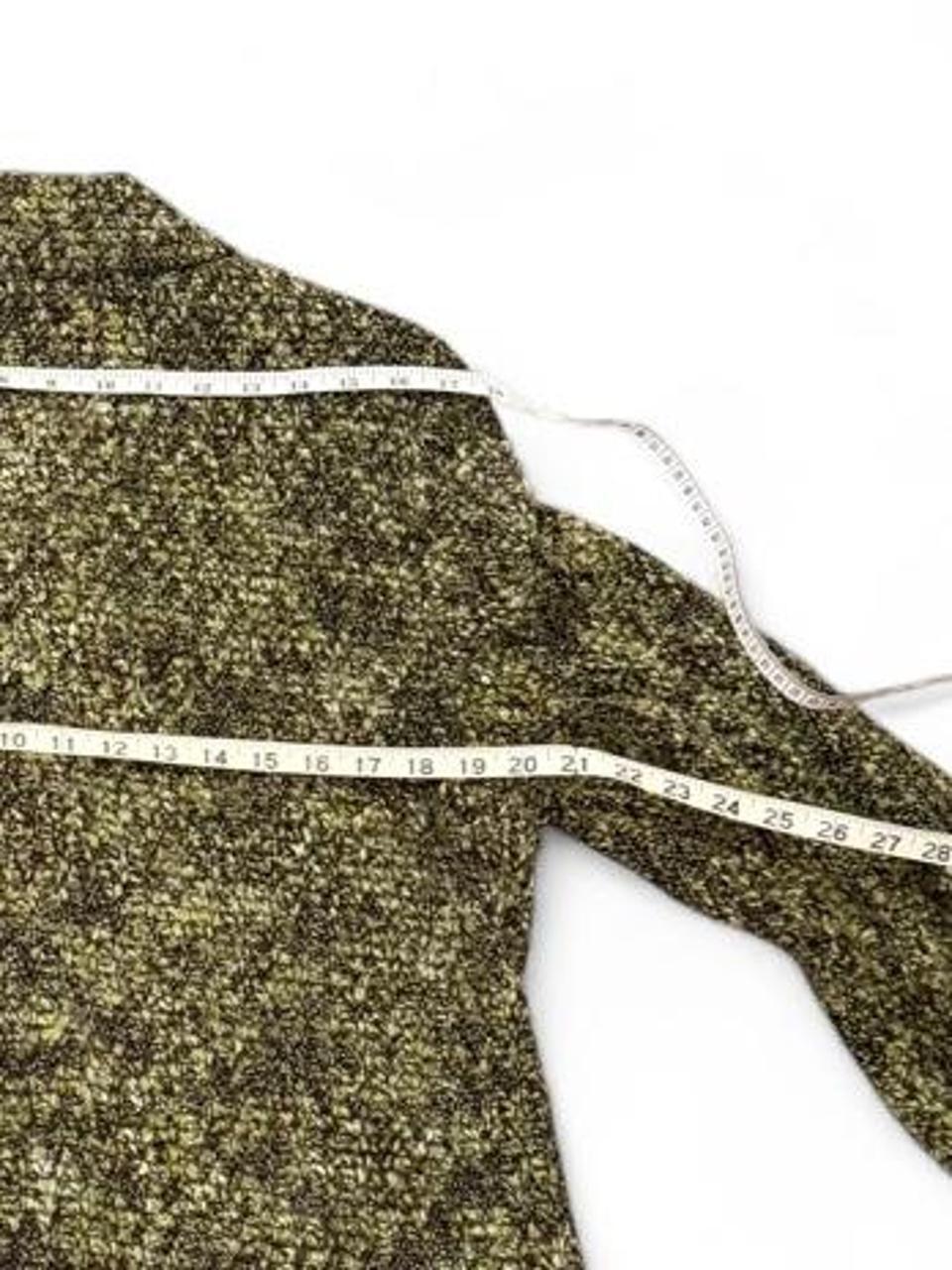 Y2K Green Bouclé Textured Jacket