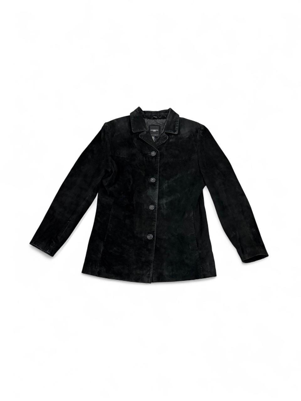 Vintage Black Suede Leather Jacket