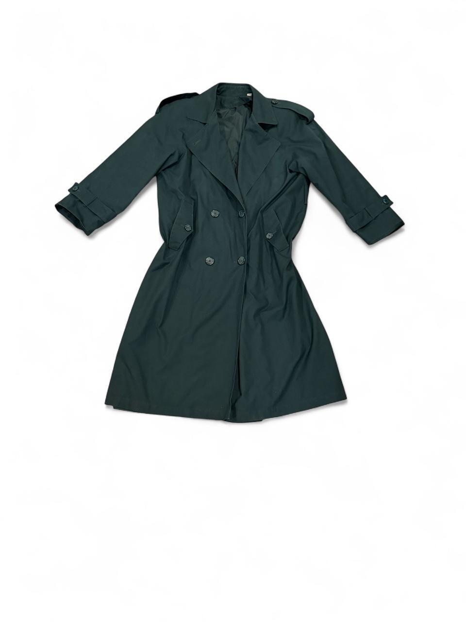 Vintage Dark Green Oversized Maxi Trench Coat