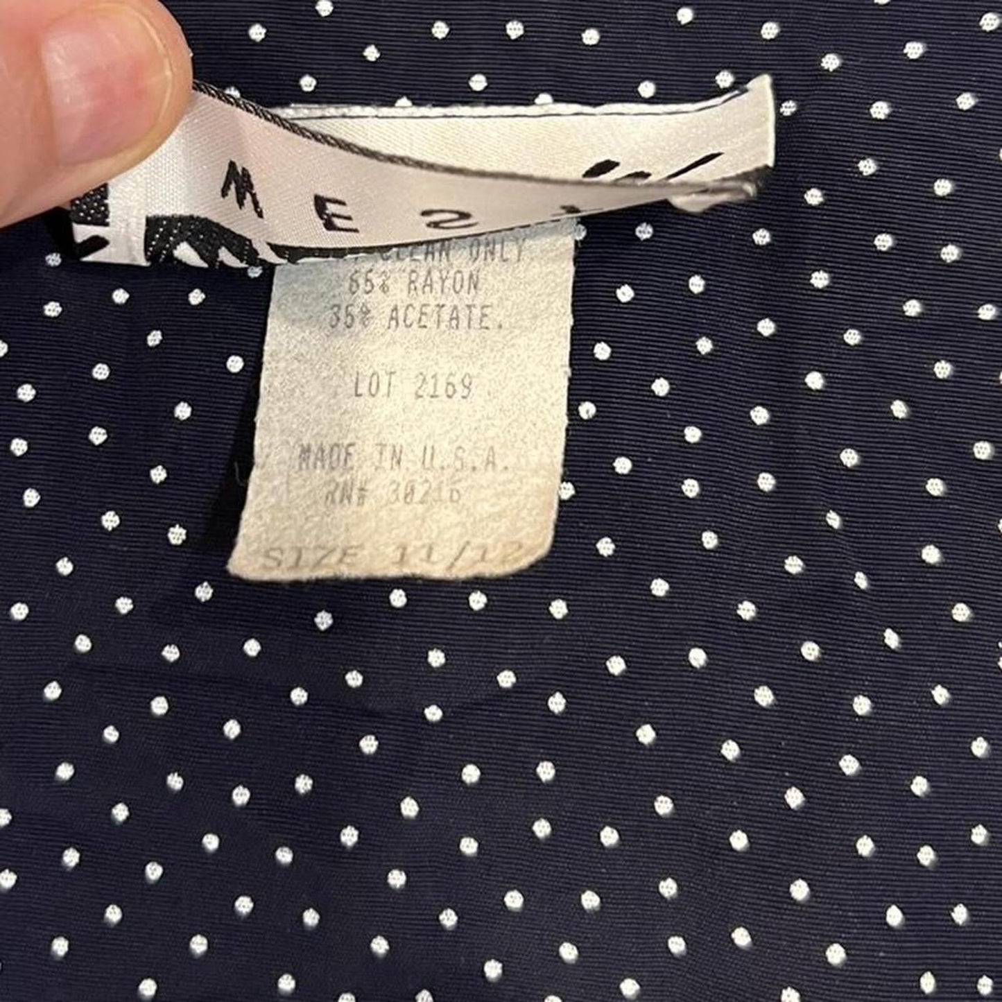 Vintage 90’s Polka Dot Button Front Dress