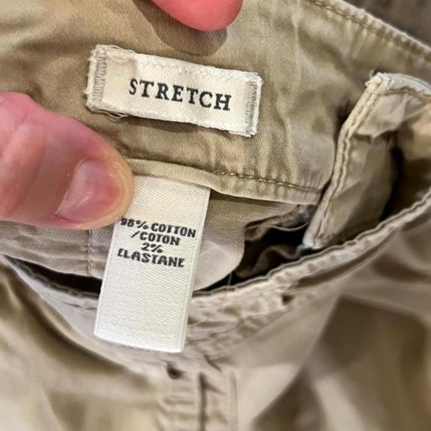 Y2K Abercrombie & Fitch Capri Cargo Pants Beige Utility Cropped Size 6