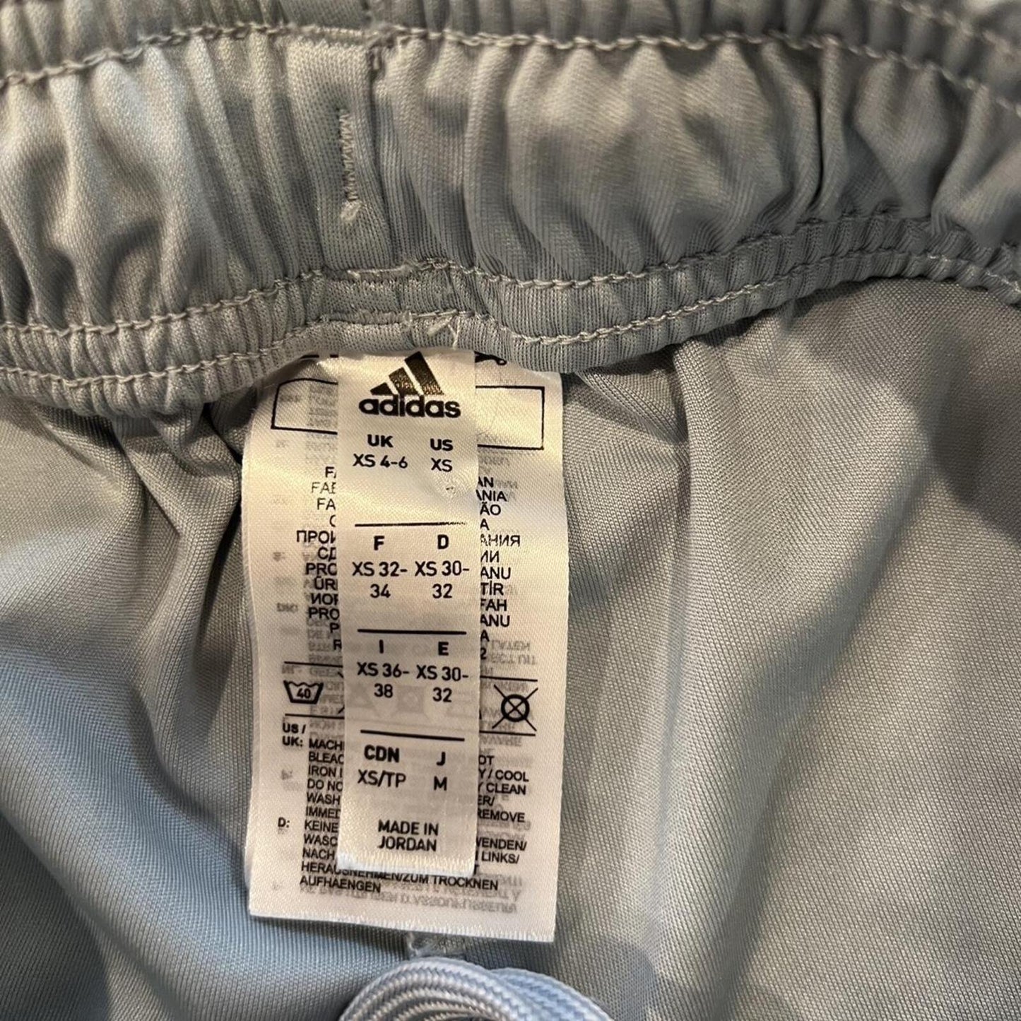 Y2K Adidas Baby Blue Athletic Shorts Striped XS