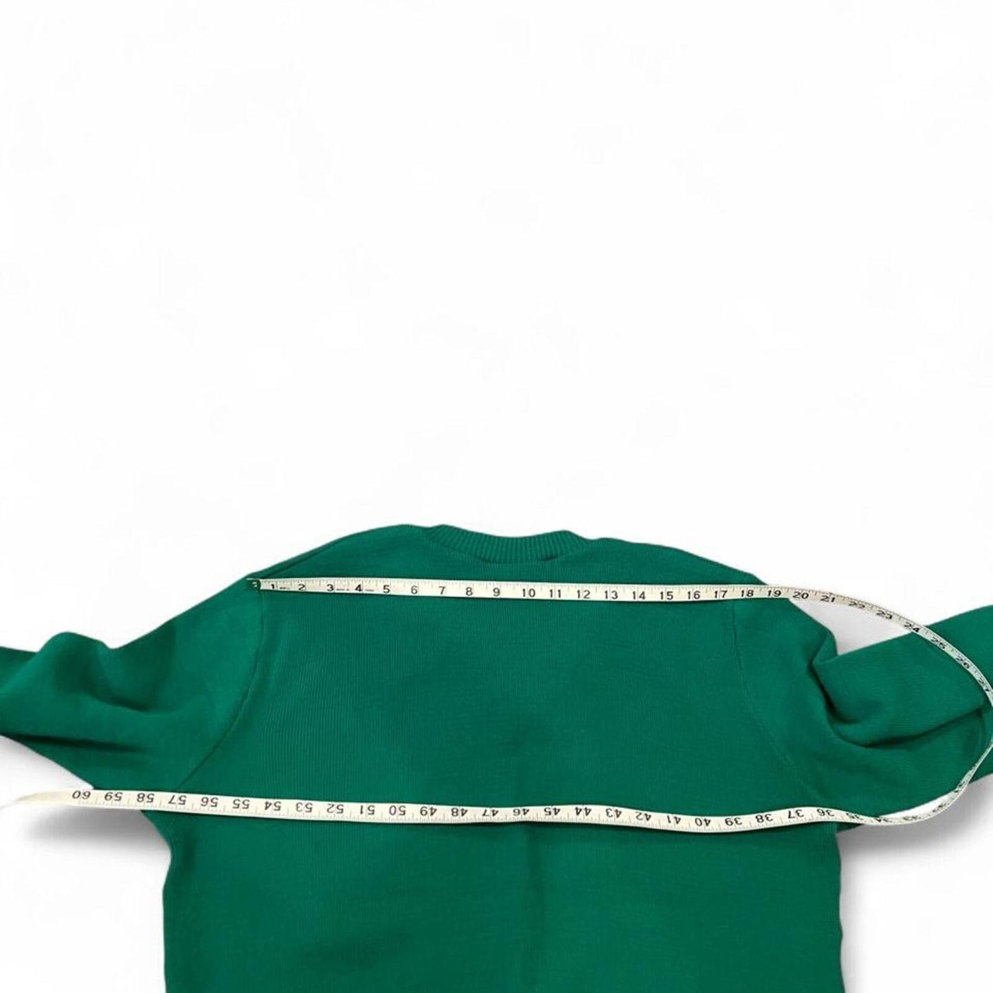 Vintage Ireland V-Neck Sweater Made in Ireland Green Crest Knit