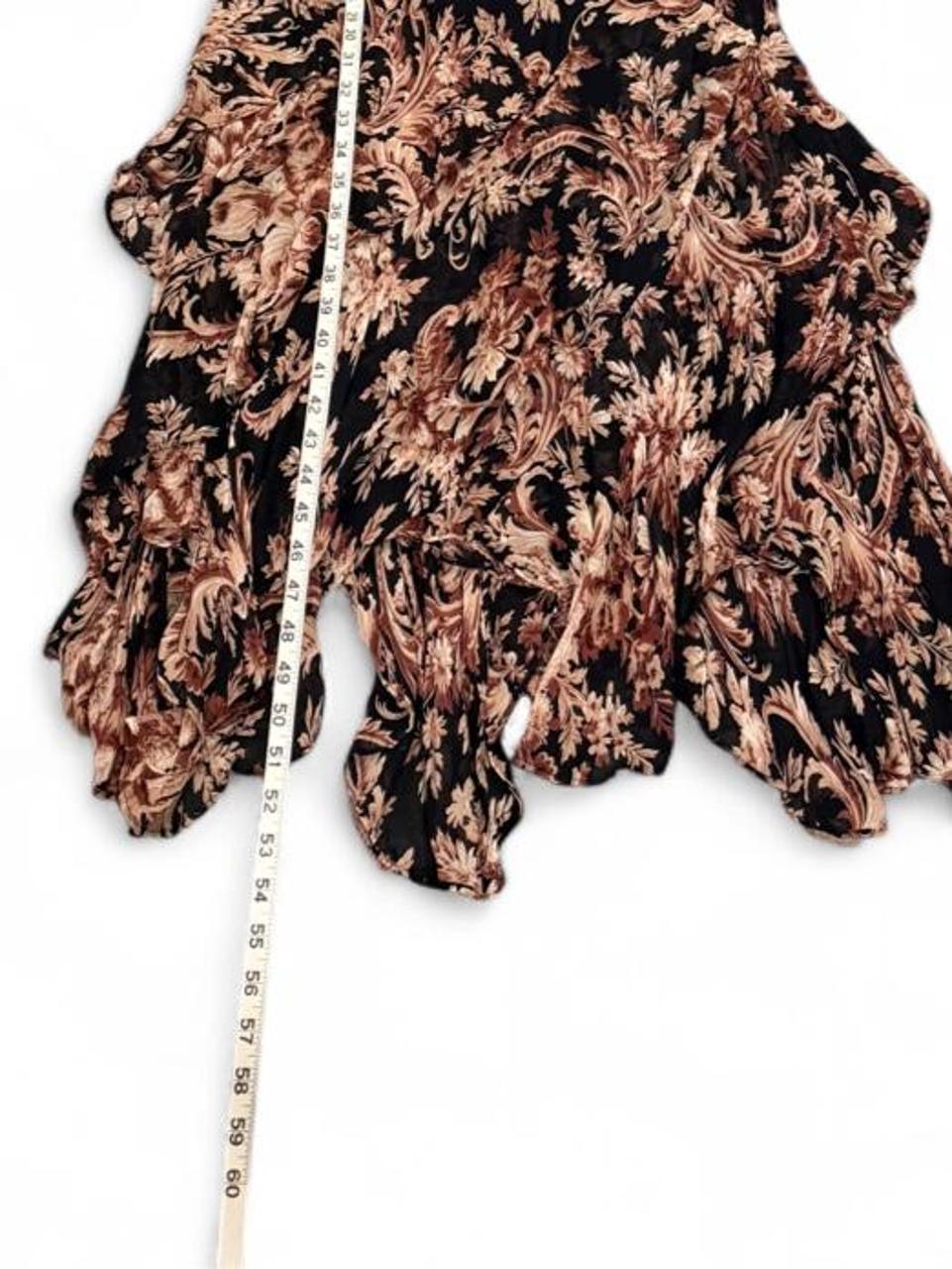 Vintage Romantic Goth Floral Beaded Maxi Dress