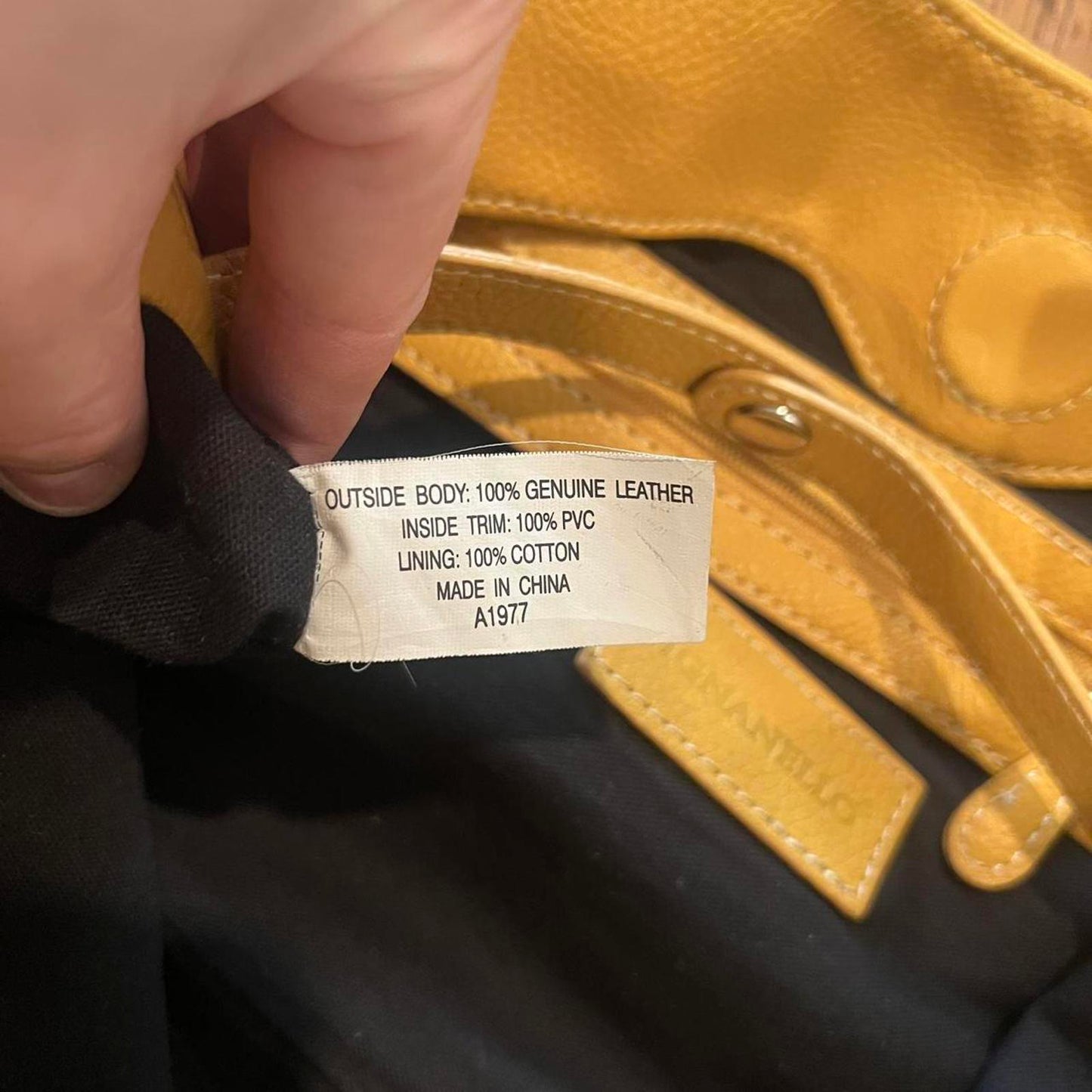 Vintage Y2K Mustard Yellow Leather Shoulder Bag
