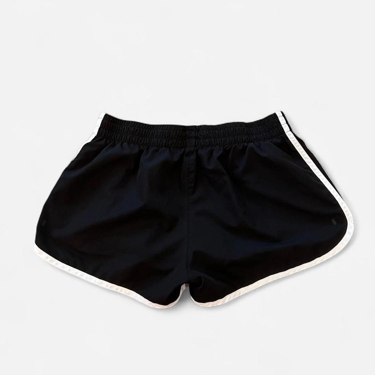 Y2K Adidas Black Shorts Athletic Dolphin Hem
