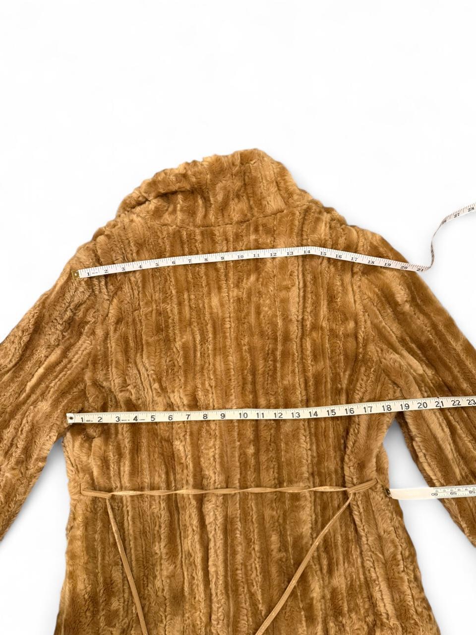 Vintage Y2K Camel Faux Fur Jacket XXL