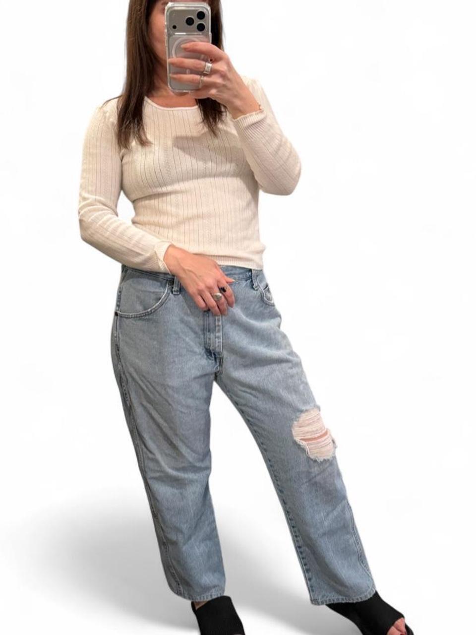 Vintage Wrangler Light Wash Distressed Baggy Jeans
