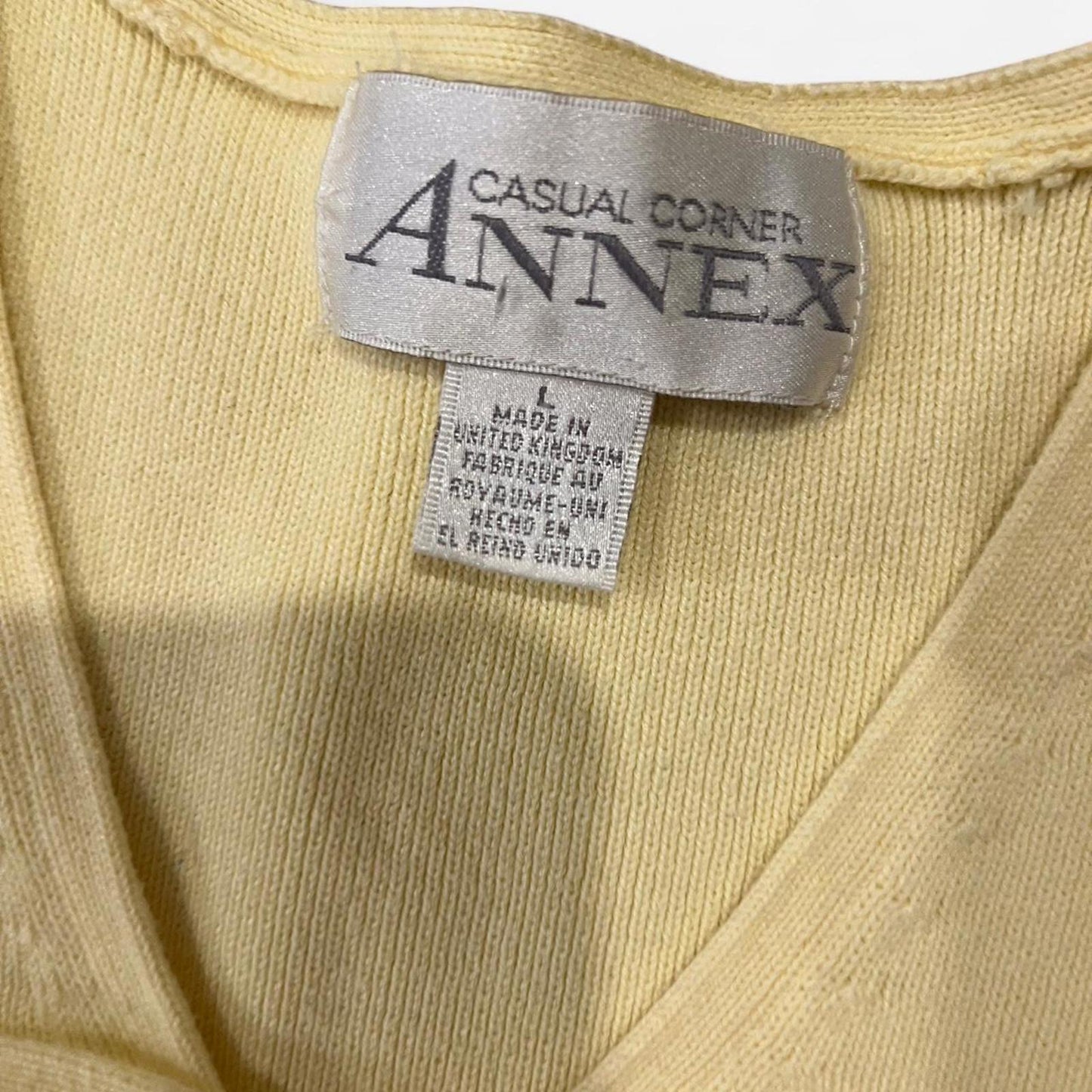 Vintage 90s Butter Yellow Knit Tank