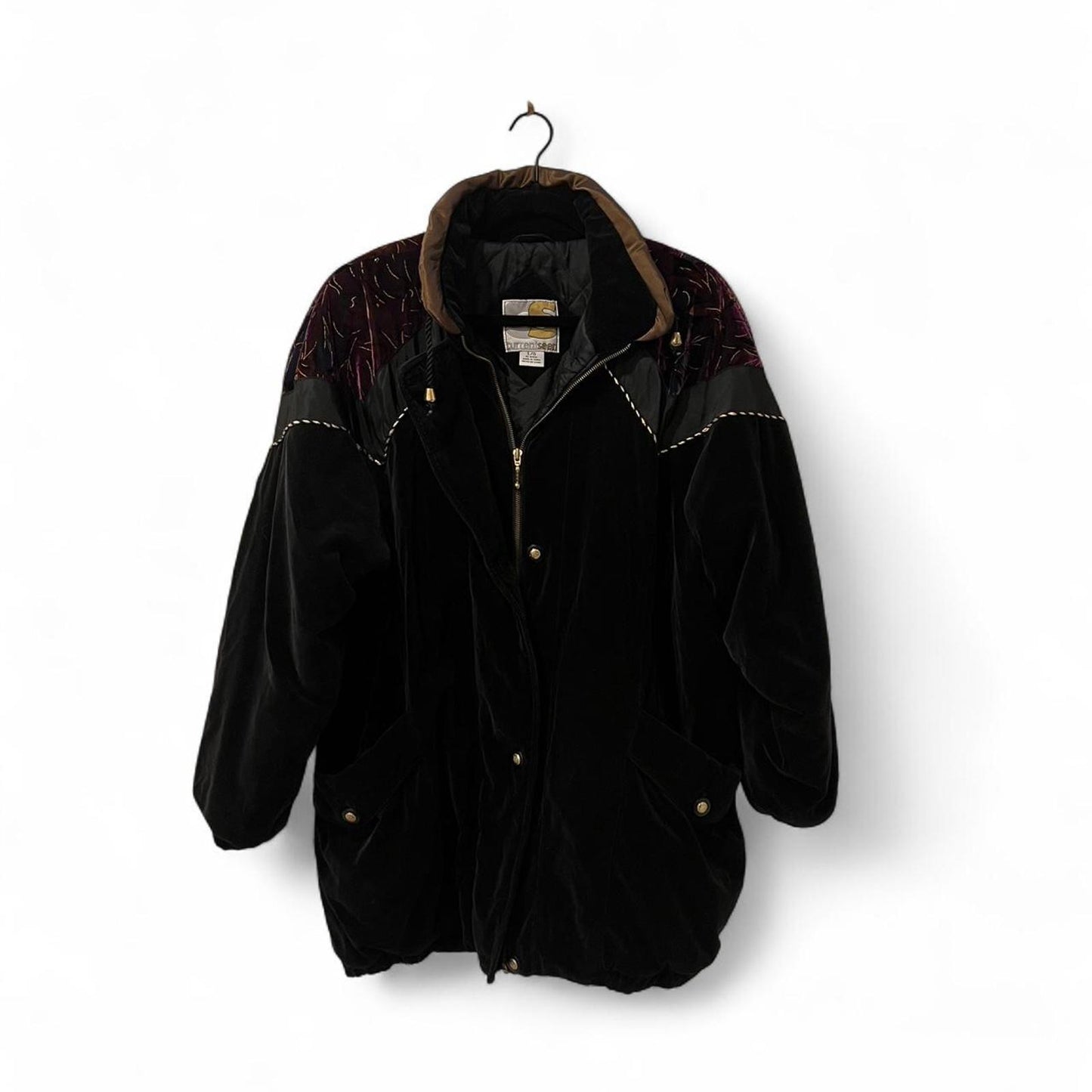 Vintage 90s Velvet Puffer Jacket