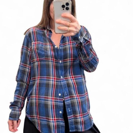 Y2K Ralph Lauren Plaid Boyfriend Button Up