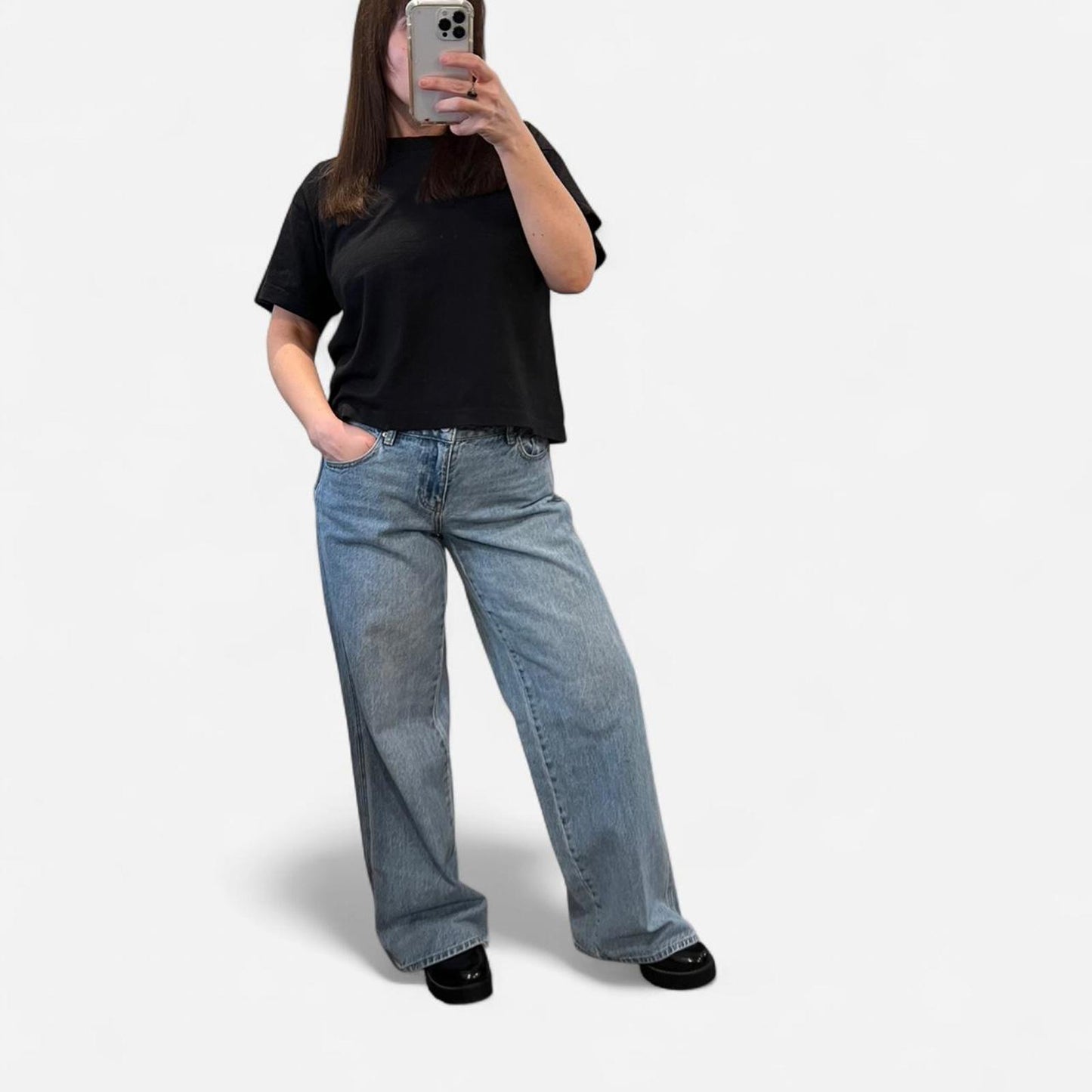 Y2K Low Rise Baggy Jeans Light Wash Wide Leg