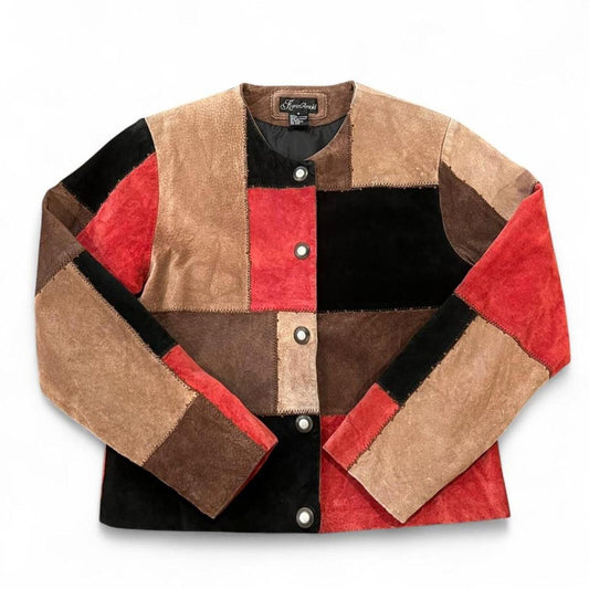 Vintage 90’s Suede Patchwork Leather Jacket